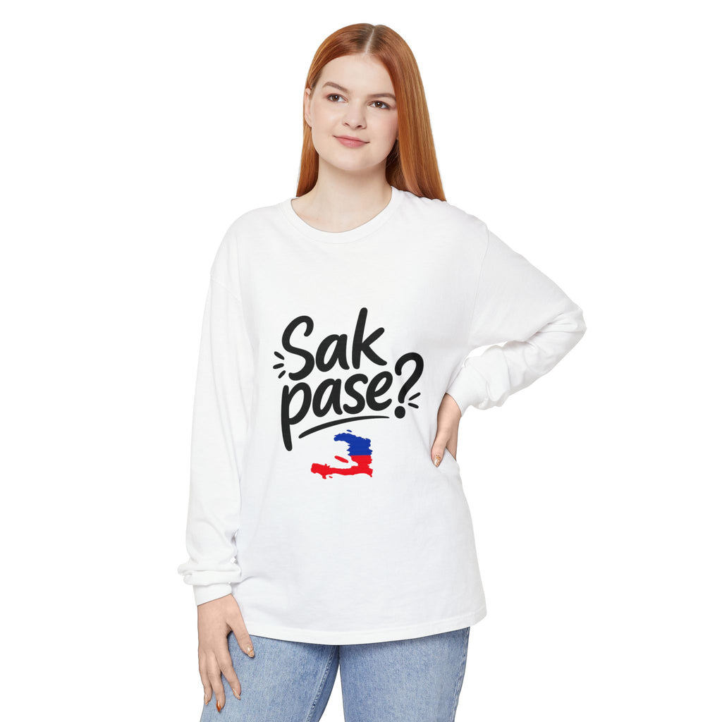 Sak Pase? Haitian Pride Long Sleeve T-Shirt