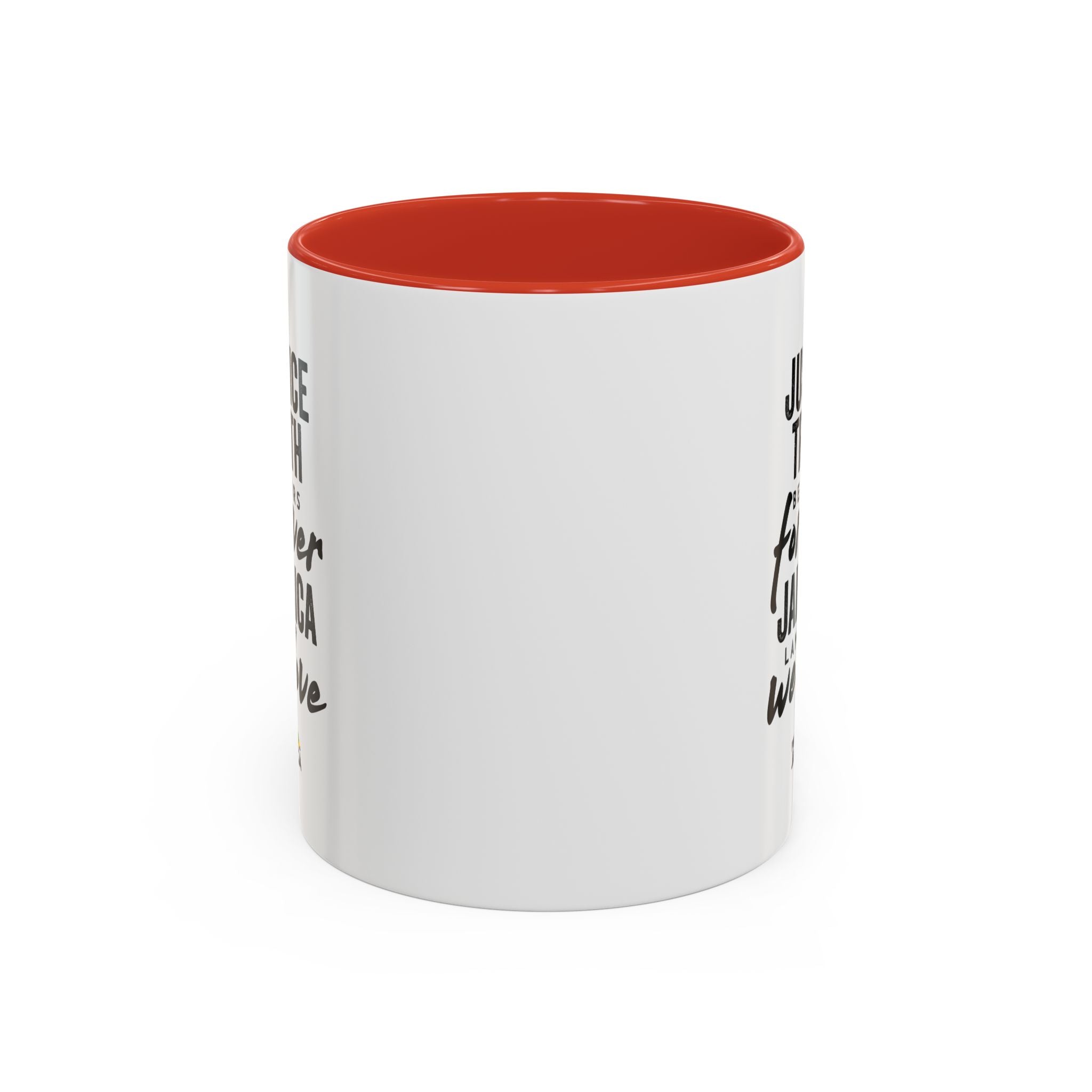 Jamaica 'Justice Truth Be Ours Forever' Accent Coffee Mug