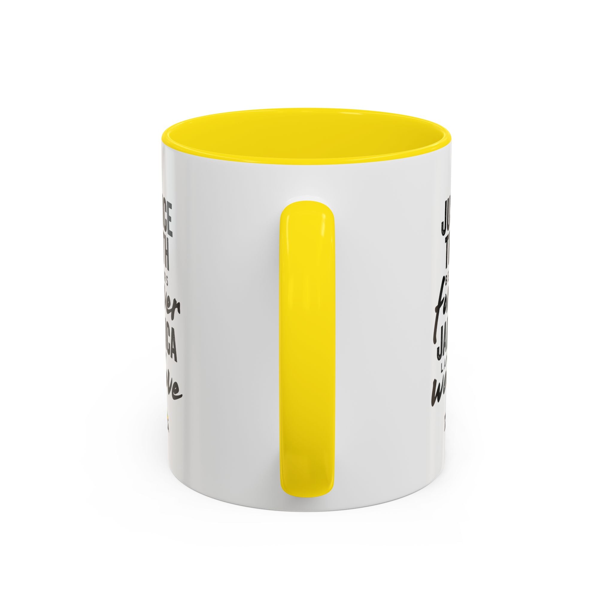 Jamaica 'Justice Truth Be Ours Forever' Accent Coffee Mug