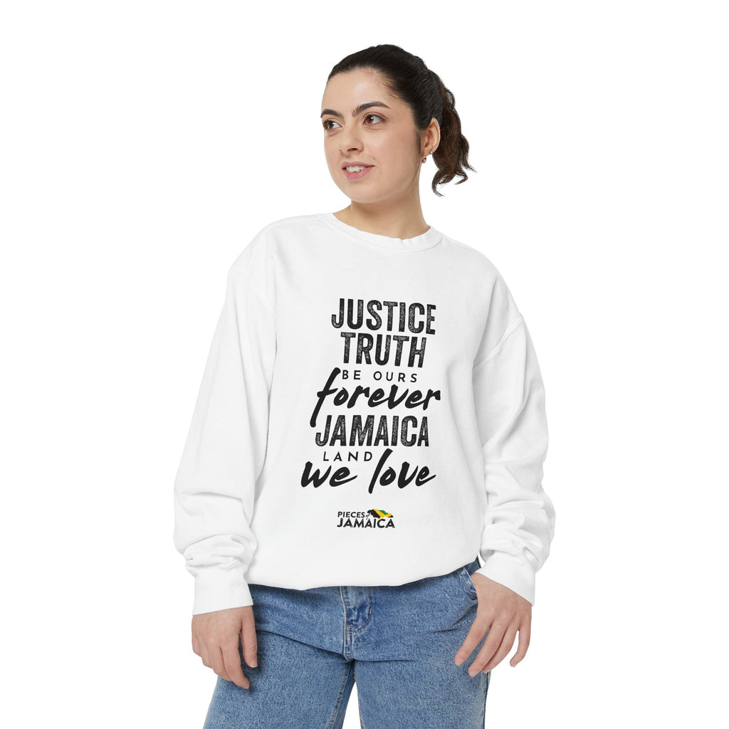 Justice Truth Jamaica Sweatshirt — 'Be Ours Forever' Inspirational Crewneck