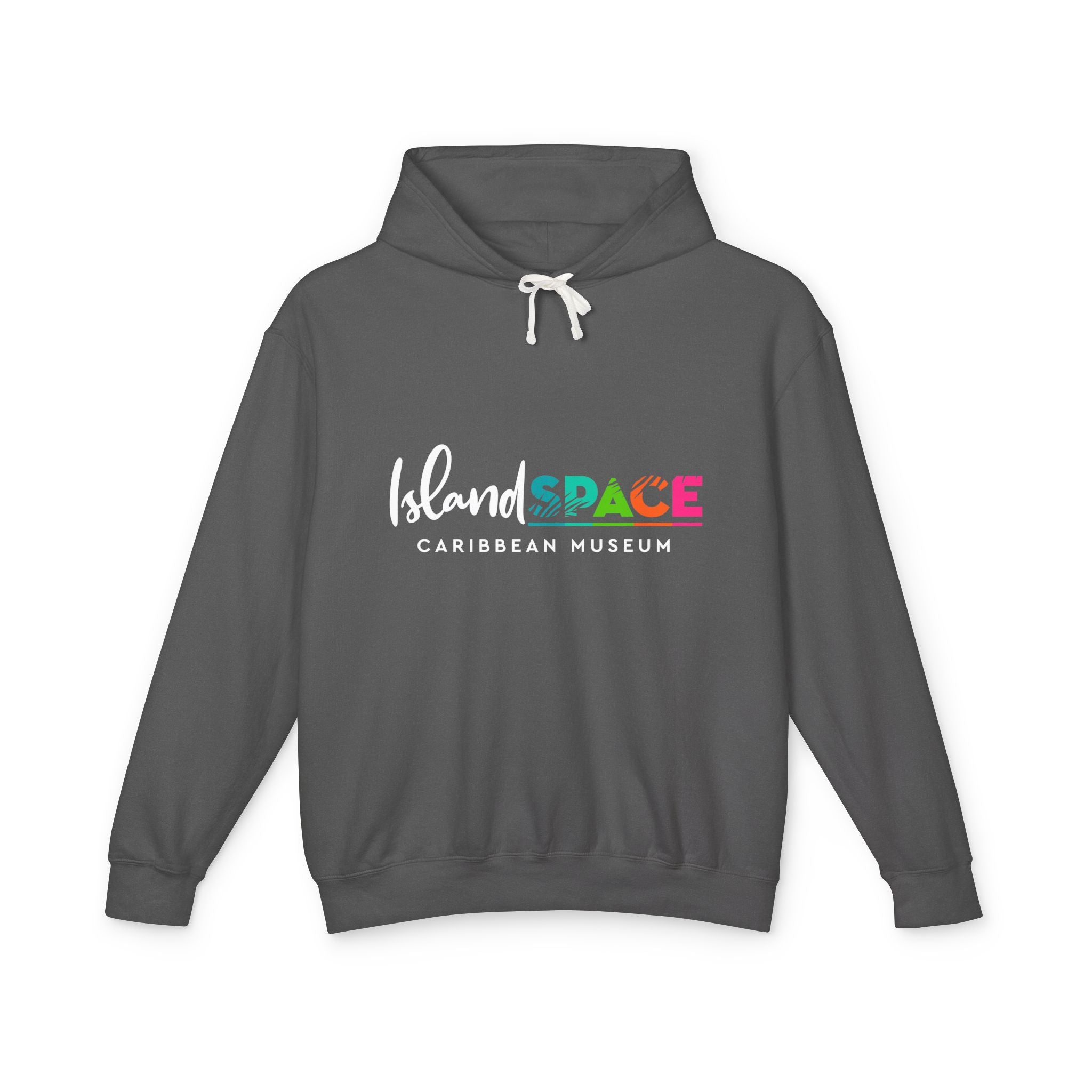 IslandSPACE Caribbean Museum Hoodie — Colorful Logo Lightweight Hooded Sweatshirt