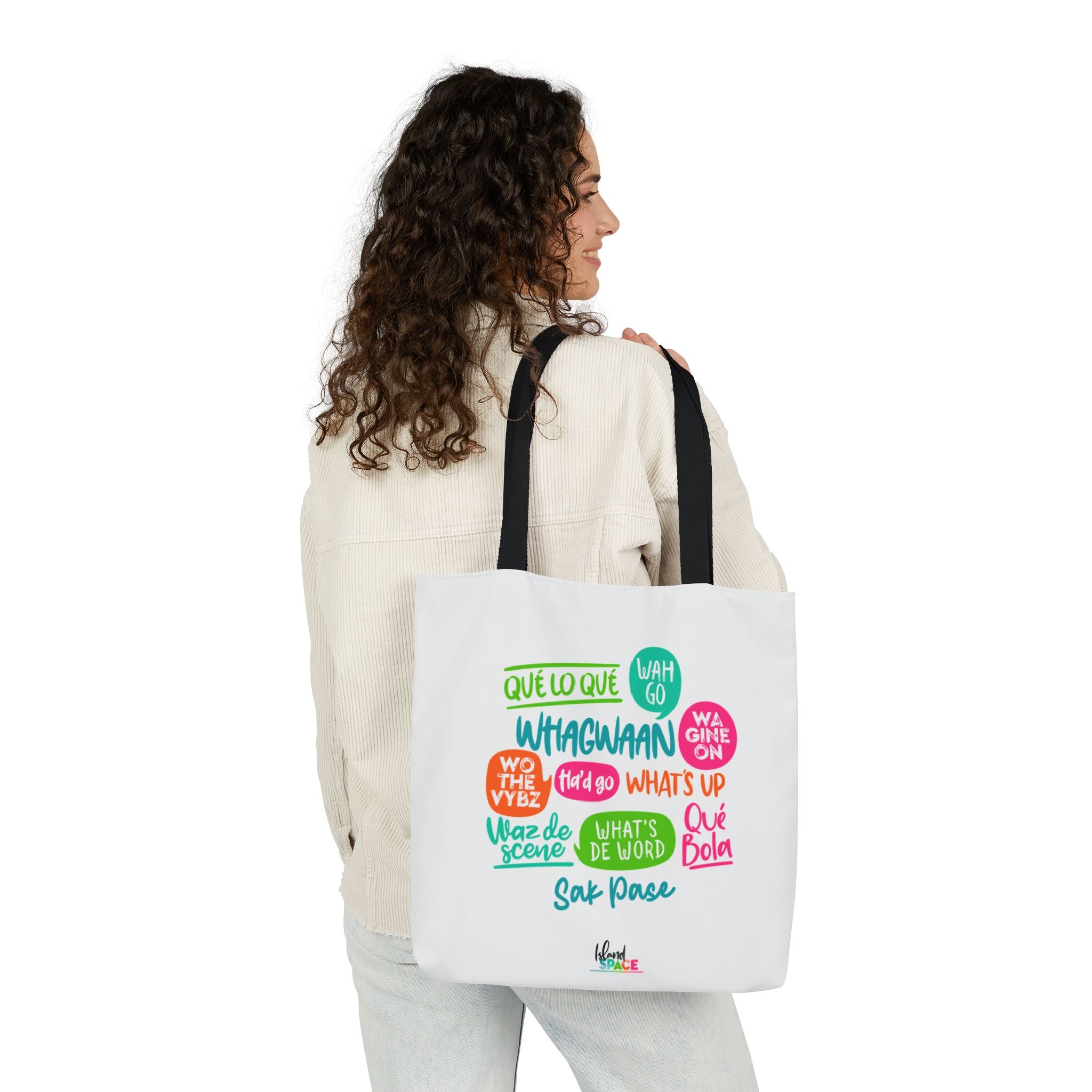 What's Up Colorful Speech Bubble Canvas Tote