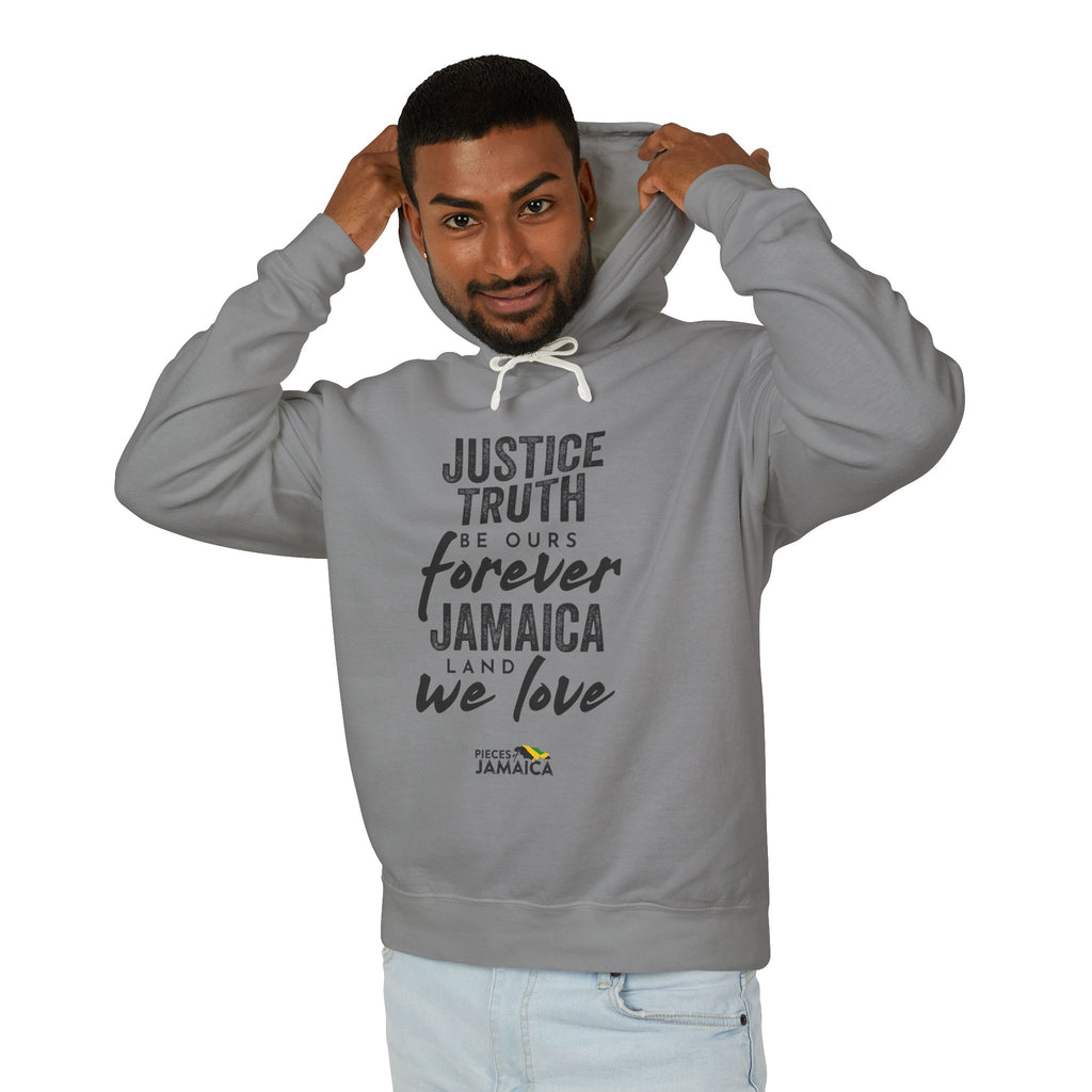 Jamaica Justice Truth Hoodie — "Justice Truth Be Ours Forever Jamaica" Lightweight Sweatshirt
