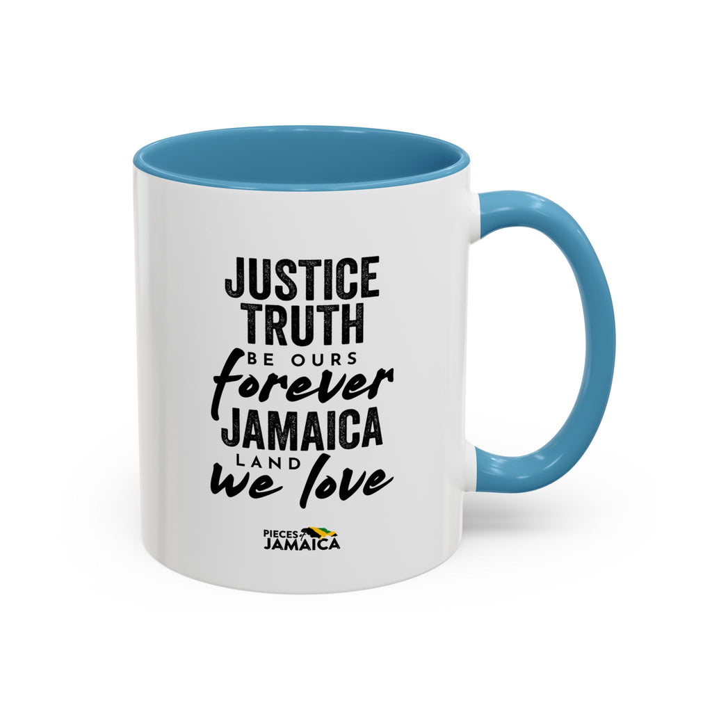 Jamaica 'Justice Truth Be Ours Forever' Accent Coffee Mug