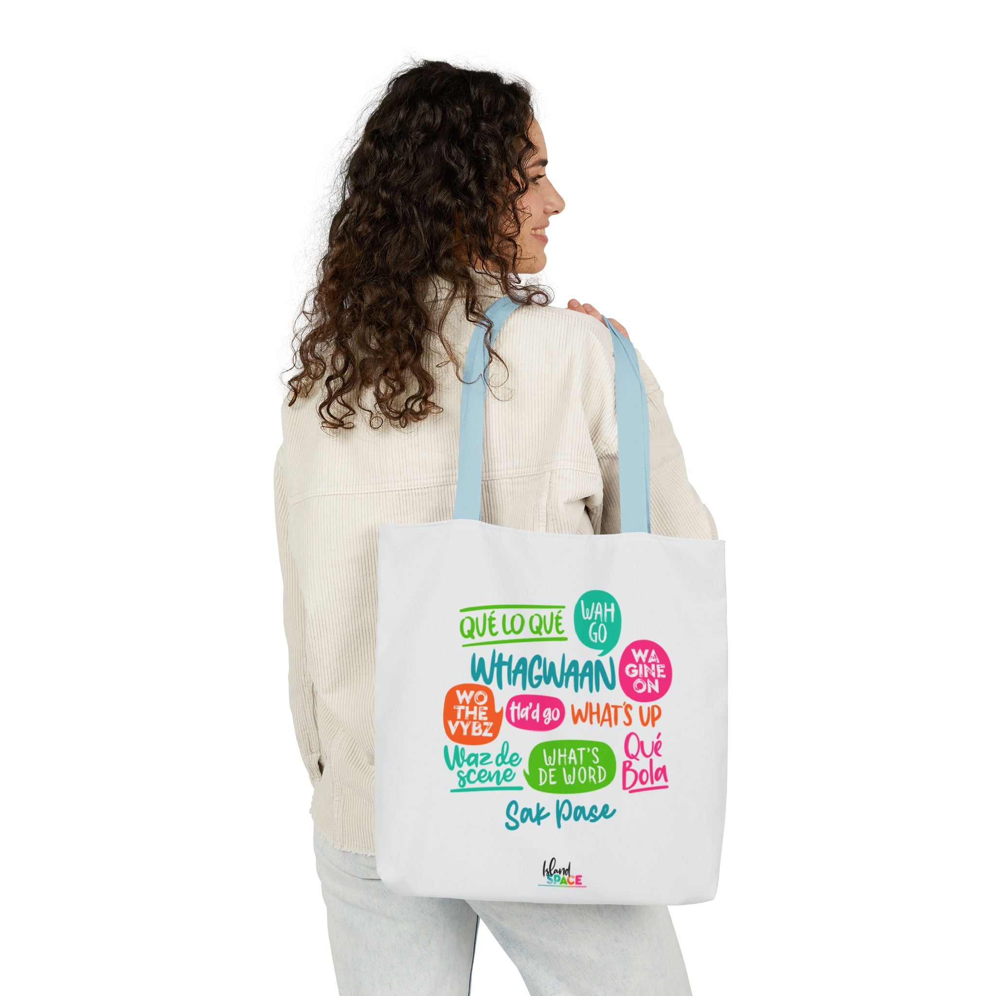 What's Up Colorful Speech Bubble Canvas Tote