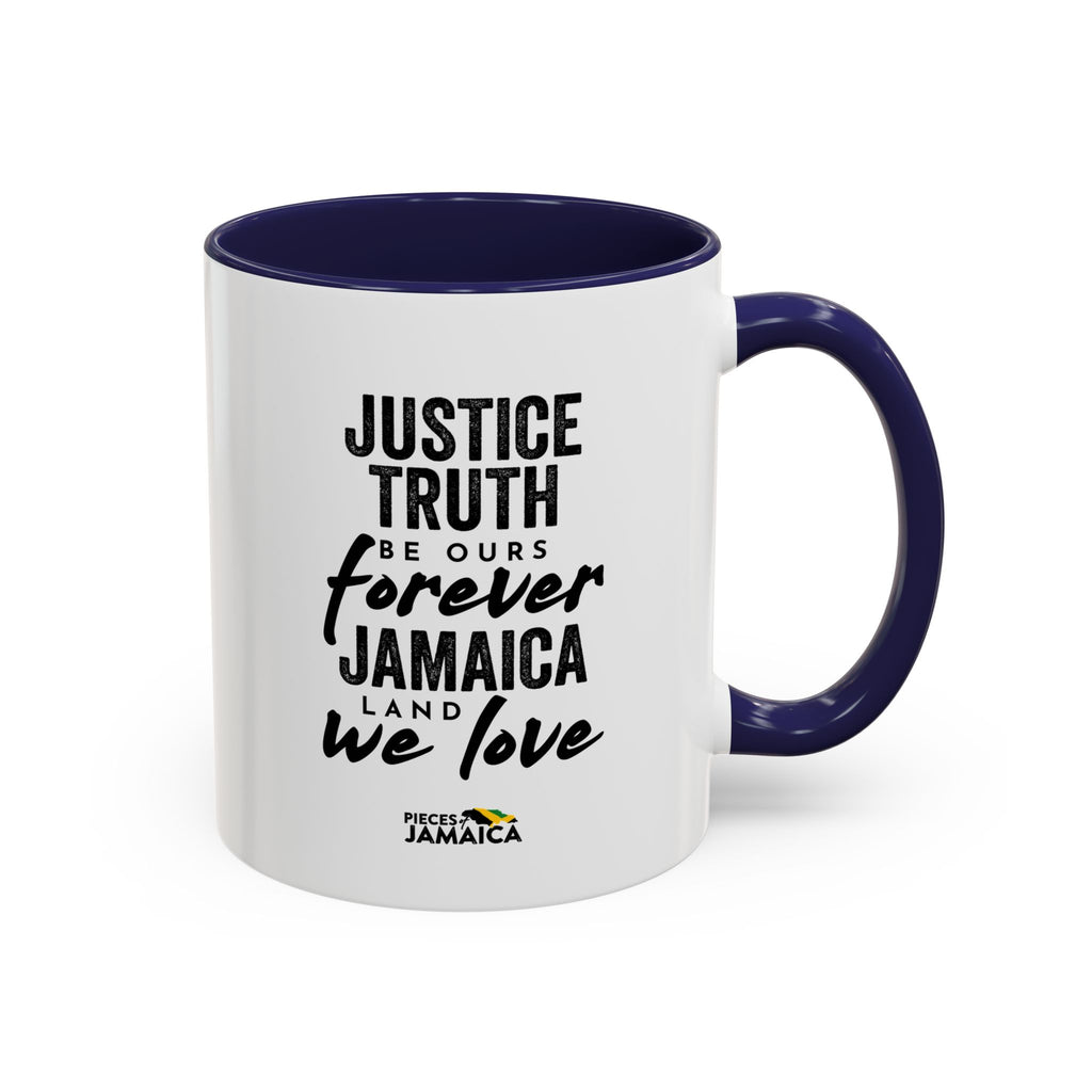 Jamaica 'Justice Truth Be Ours Forever' Accent Coffee Mug