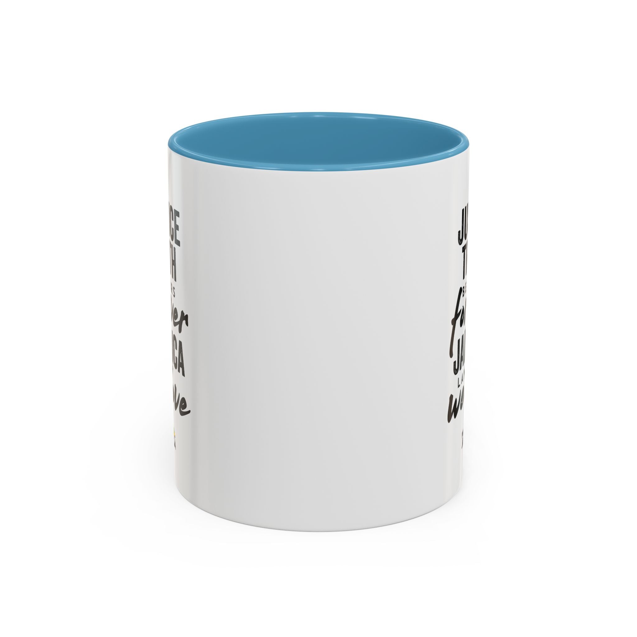 Jamaica 'Justice Truth Be Ours Forever' Accent Coffee Mug