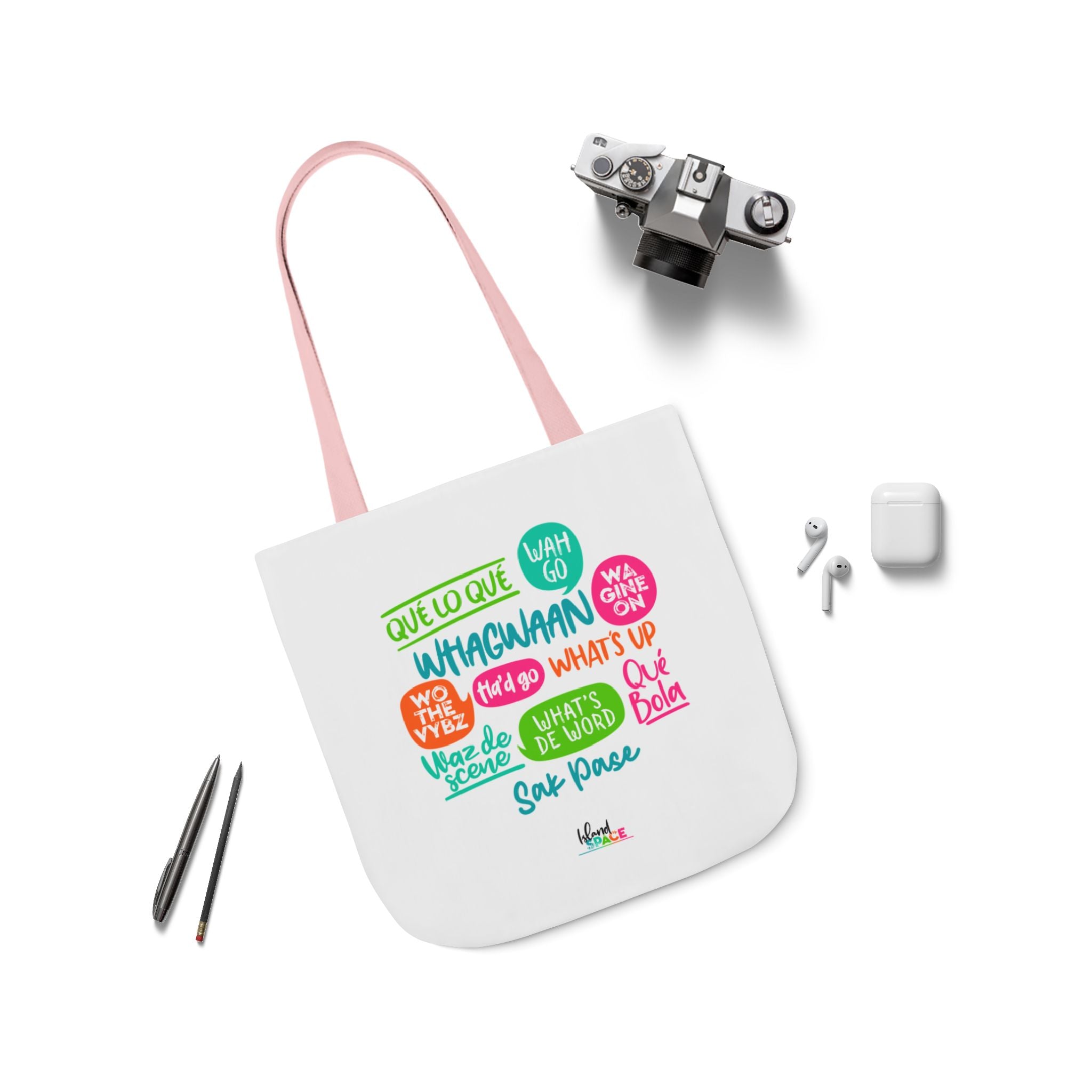 What's Up Colorful Speech Bubble Canvas Tote