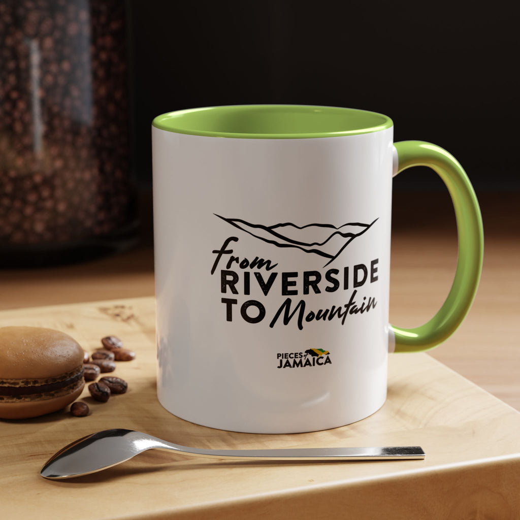 From Riverside to Mountain Accent Coffee Mug — Jamaica Nostalgia, Travel & Nature Gift (11/15oz)