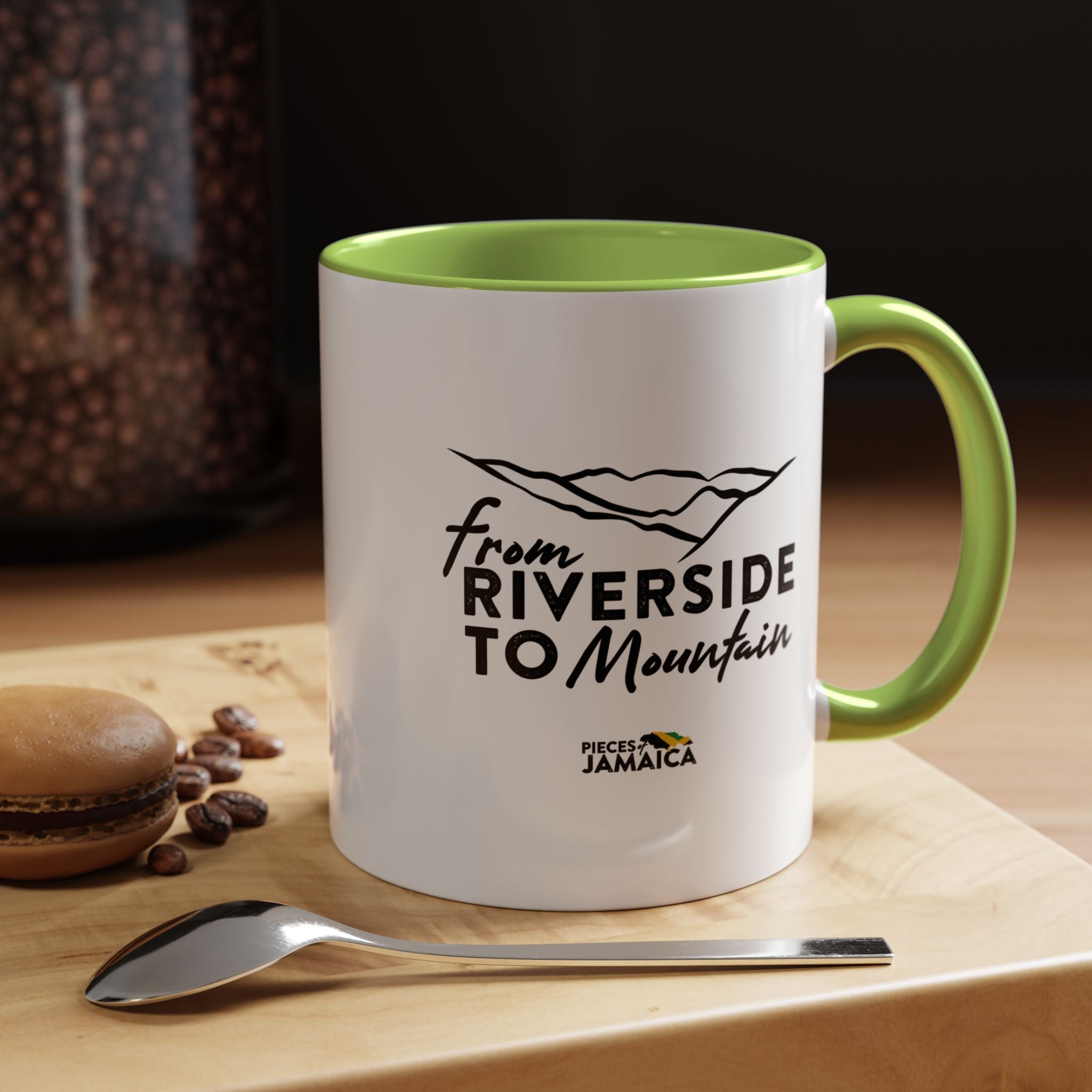 From Riverside to Mountain Accent Coffee Mug — Jamaica Nostalgia, Travel & Nature Gift (11/15oz)