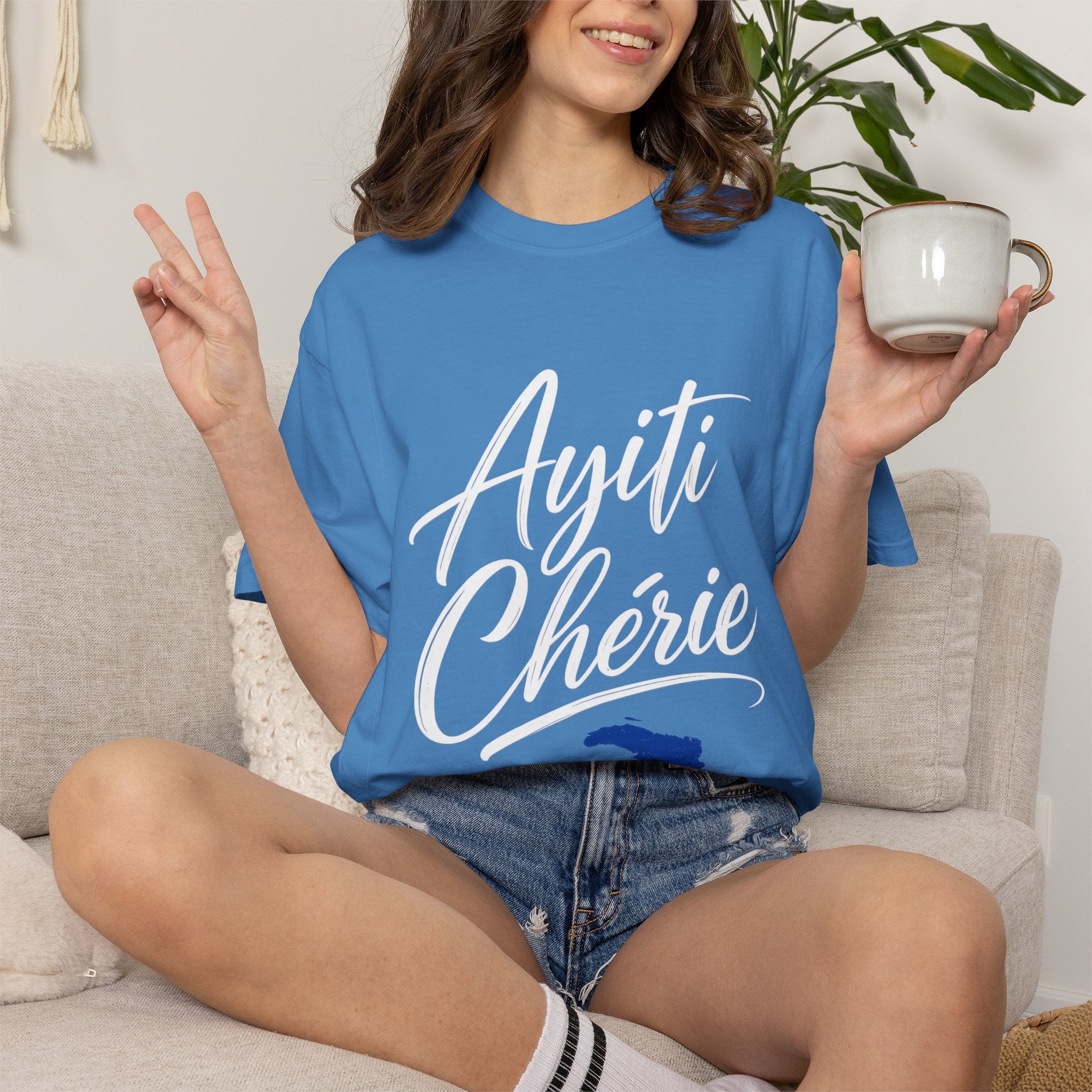 Haiti Ayiti Cherie Flag T-Shirt — Creole Pride Tee