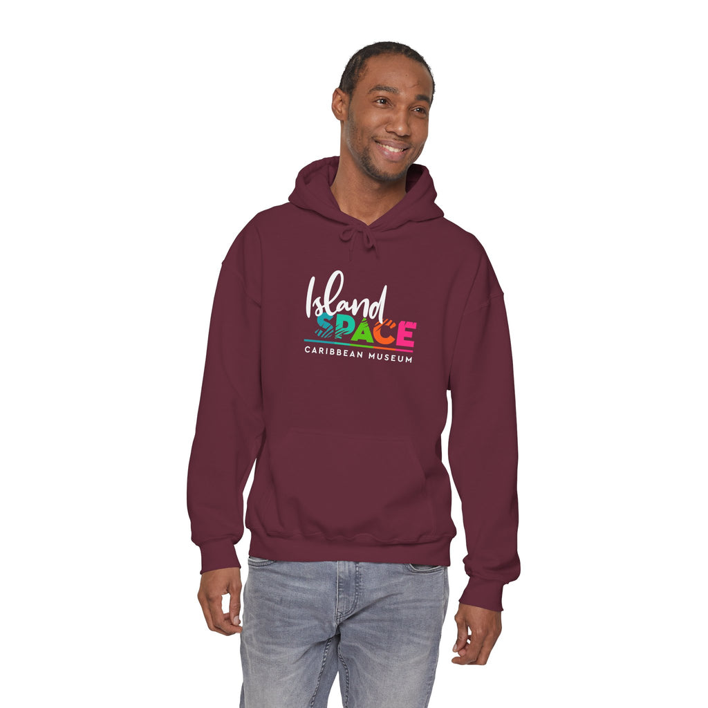 Island SPACE Caribbean Museum Hoodie – Colorful Logo Pullover