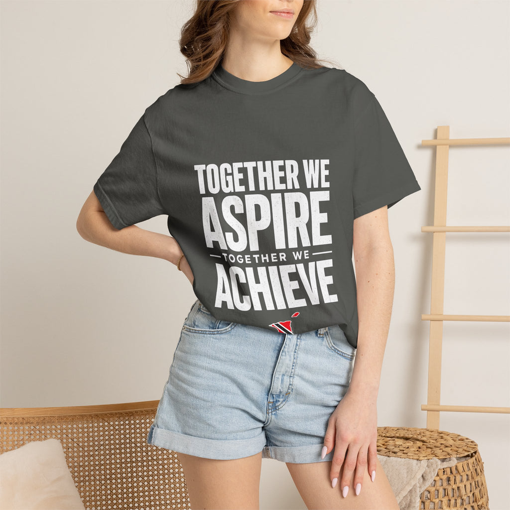Aspire Achieve Motivational T-Shirt — "Together We Aspire, Together We Achieve"