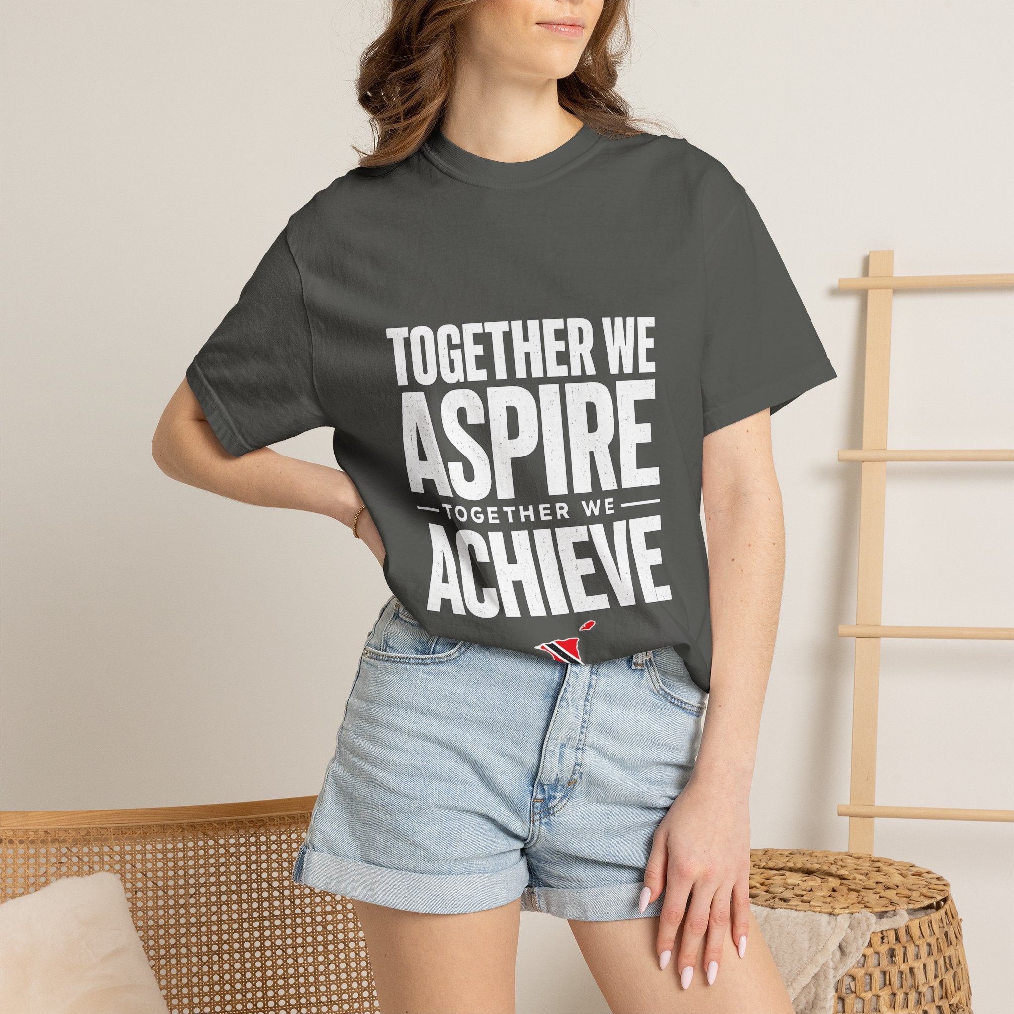 Aspire Achieve Motivational T-Shirt — "Together We Aspire, Together We Achieve"