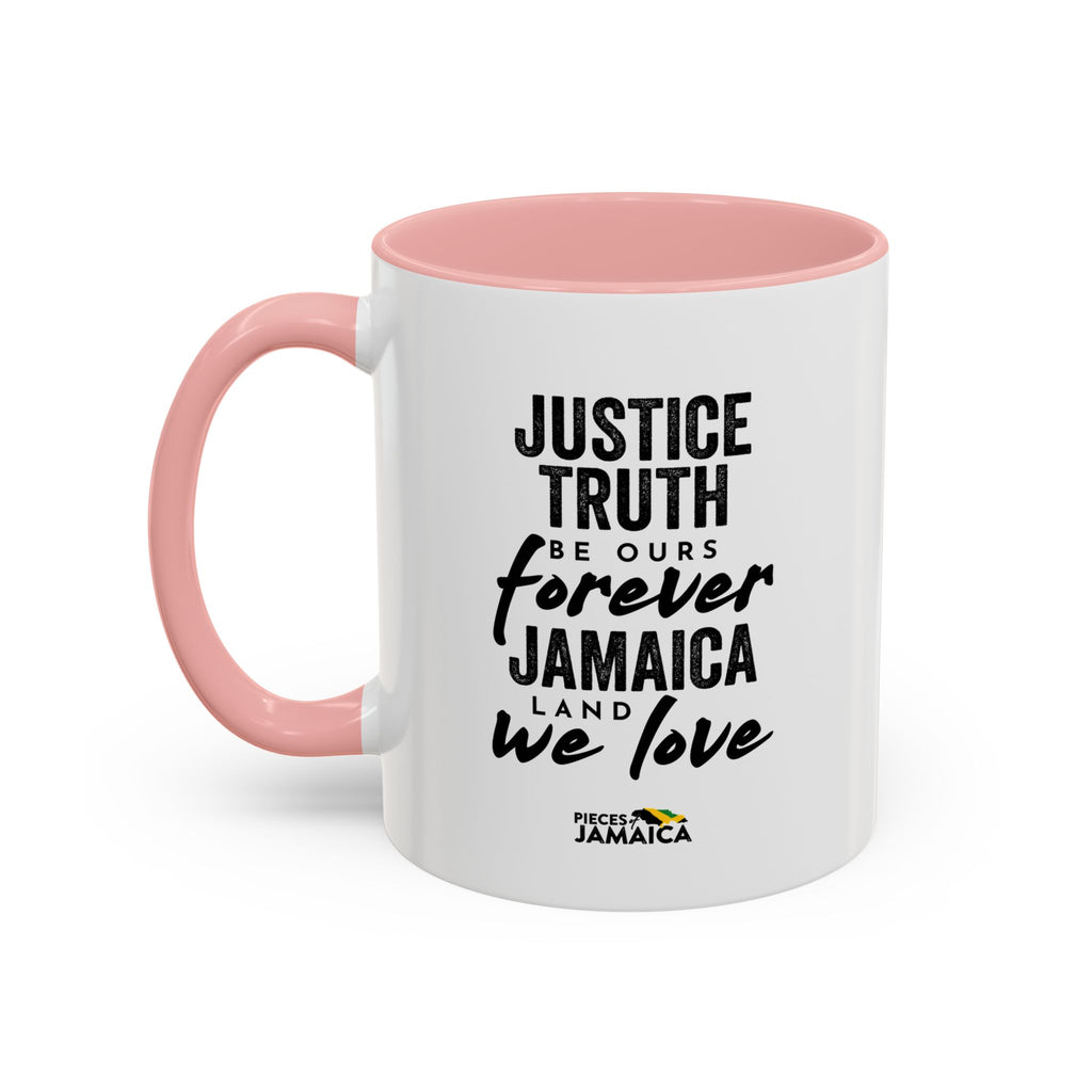 Jamaica 'Justice Truth Be Ours Forever' Accent Coffee Mug