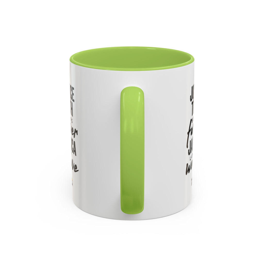 Jamaica 'Justice Truth Be Ours Forever' Accent Coffee Mug