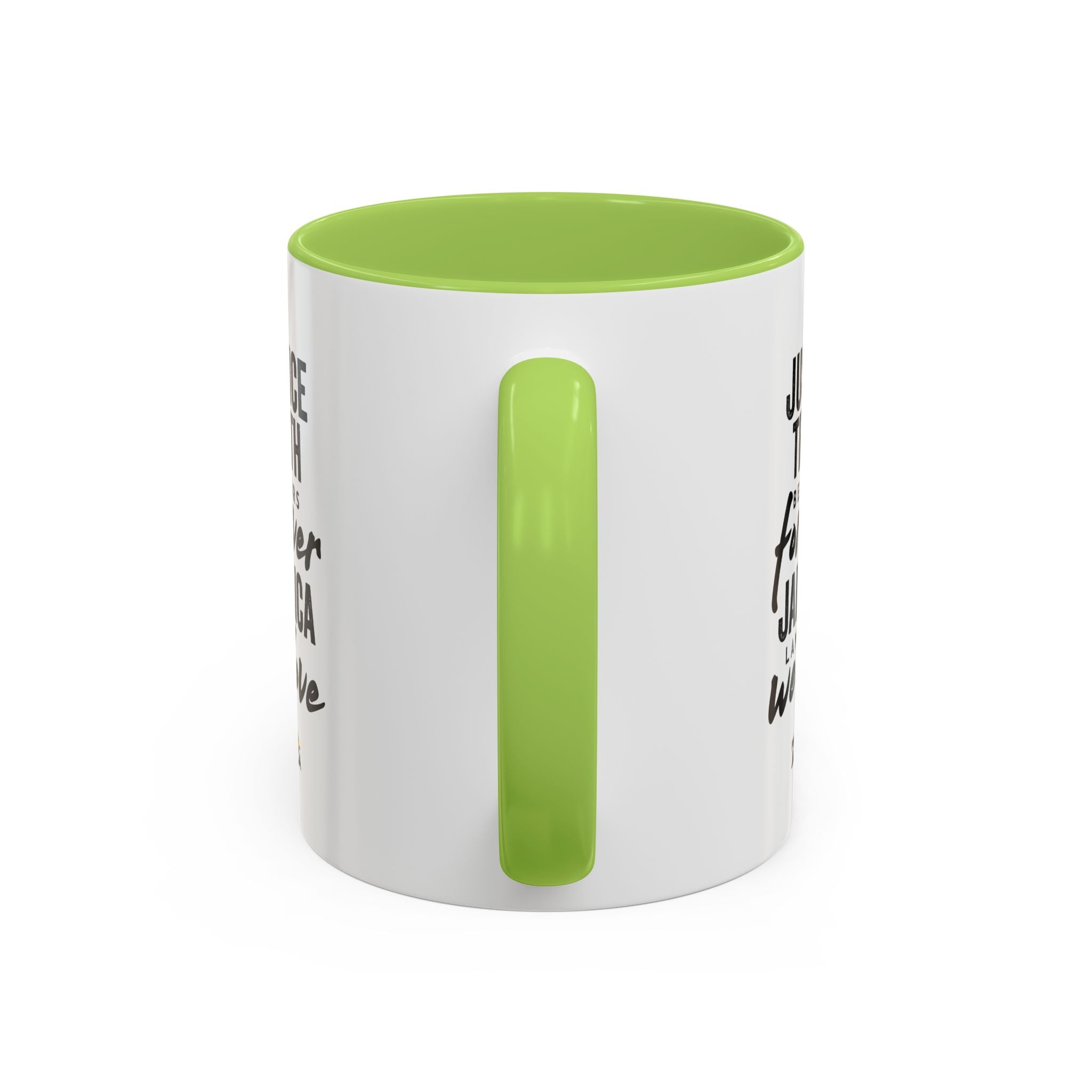 Jamaica 'Justice Truth Be Ours Forever' Accent Coffee Mug