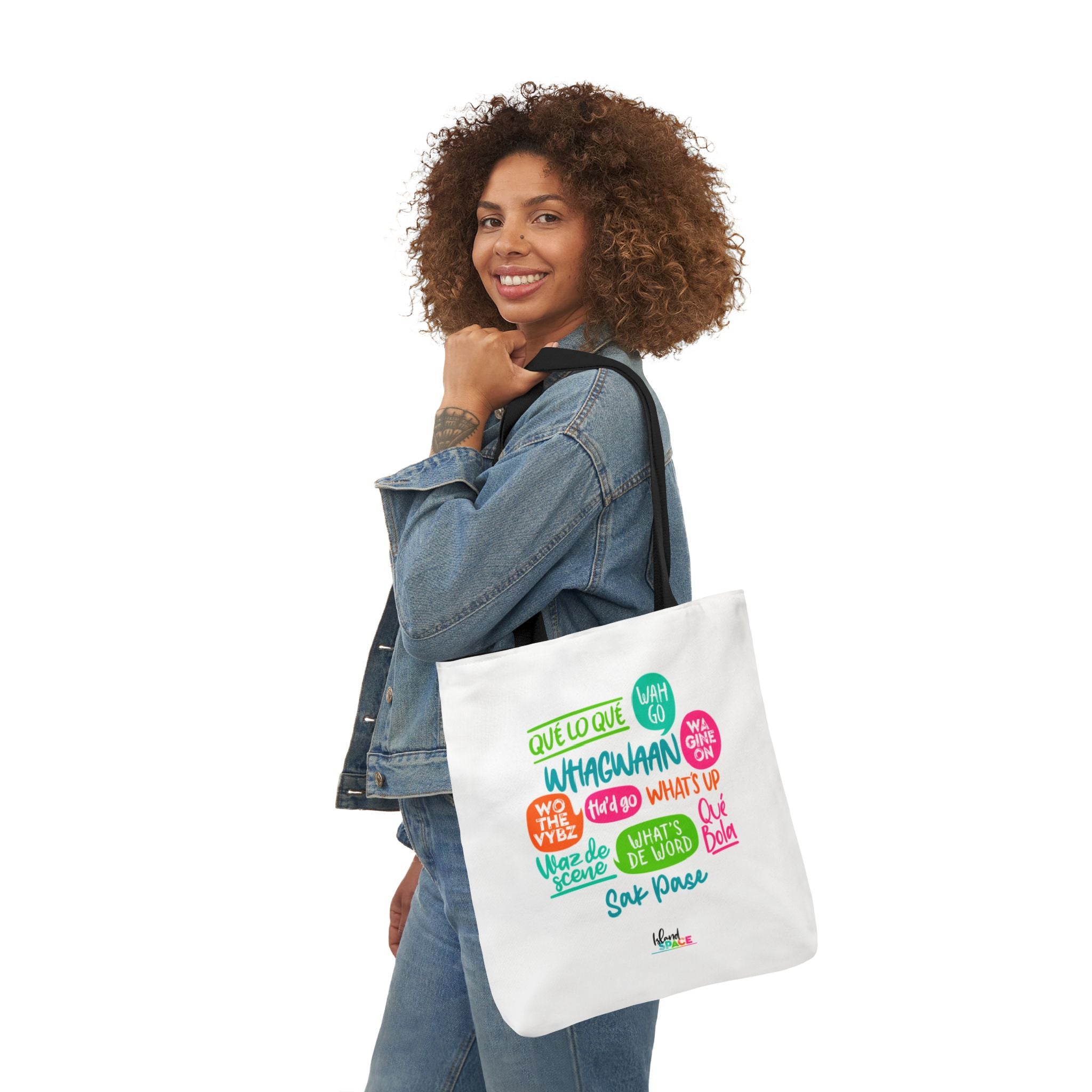 What's Up Colorful Speech Bubble Canvas Tote