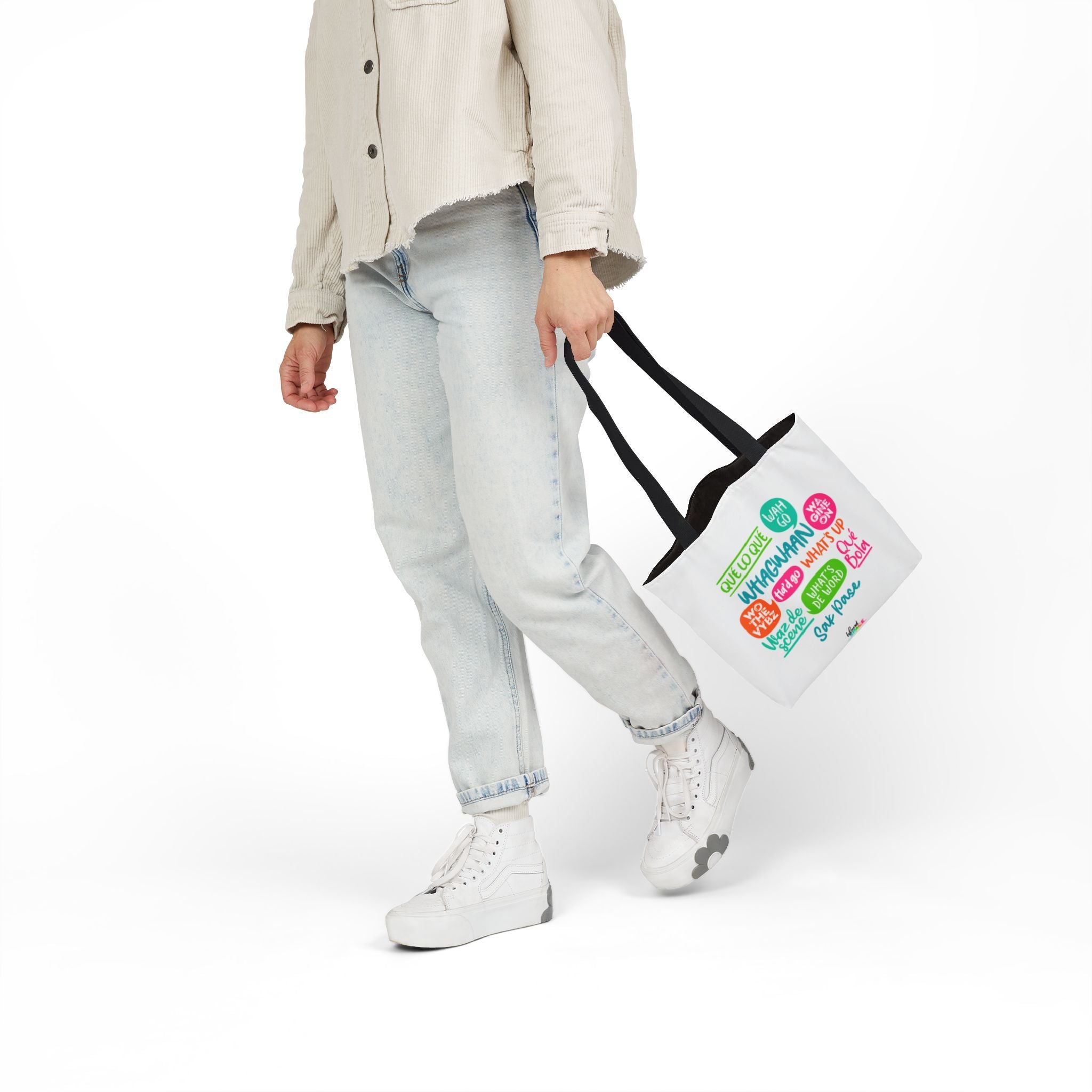 What's Up Colorful Speech Bubble Canvas Tote