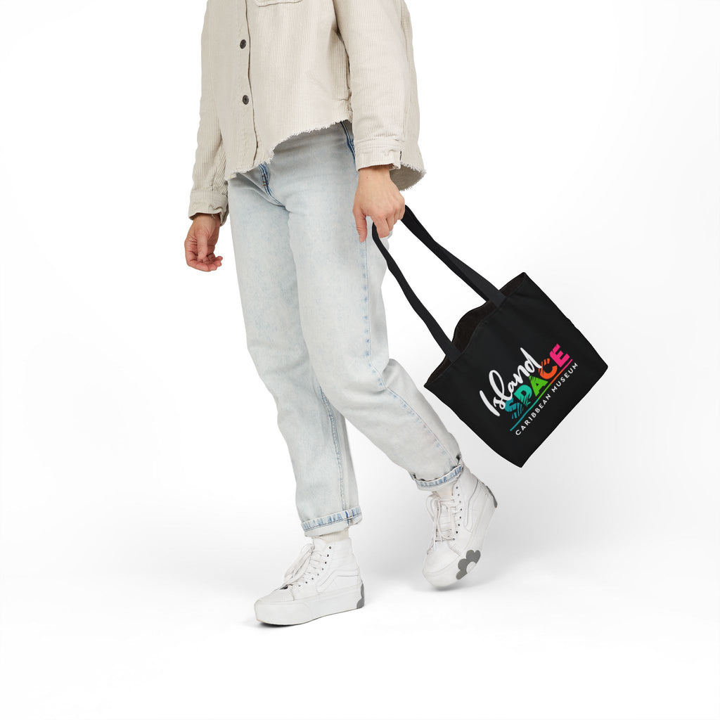 Island Space Caribbean Museum Canvas Tote Bag — Colorful Logo Beach Market Tote
