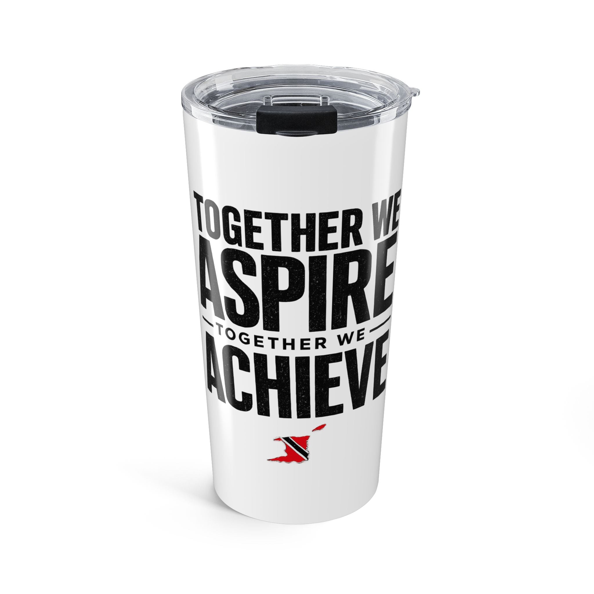 20oz Inspirational Tumbler — "Together We Aspire, Together We Achieve" Motivational Travel Mug