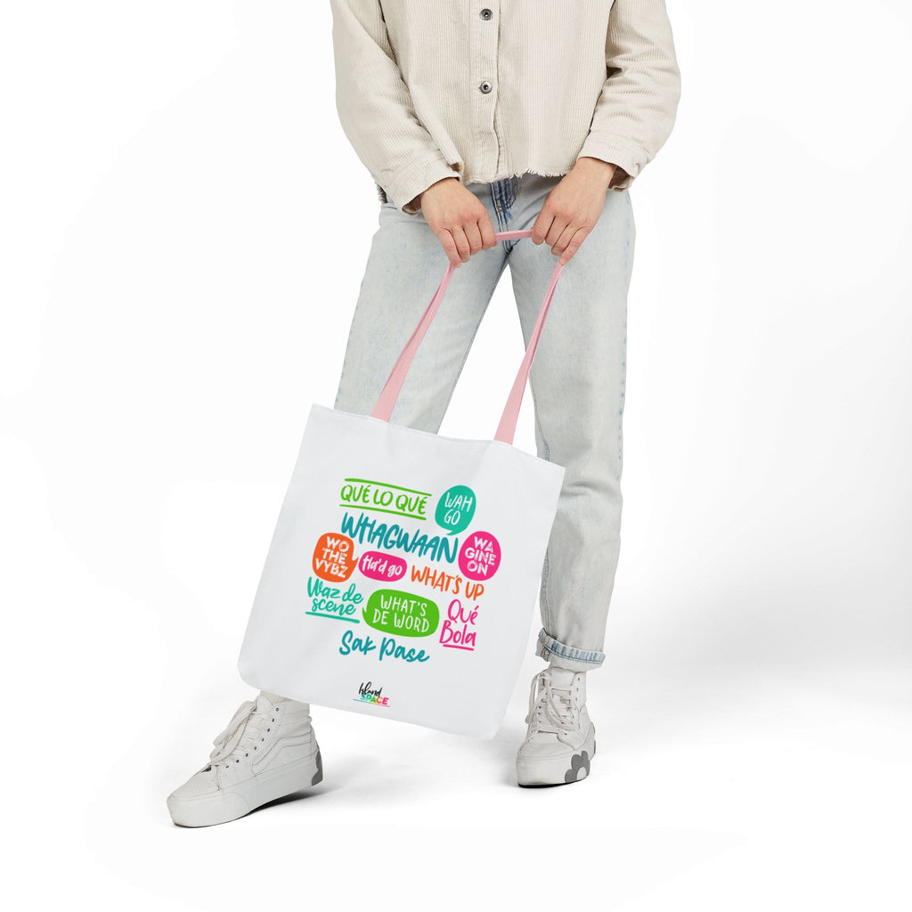 What's Up Colorful Speech Bubble Canvas Tote
