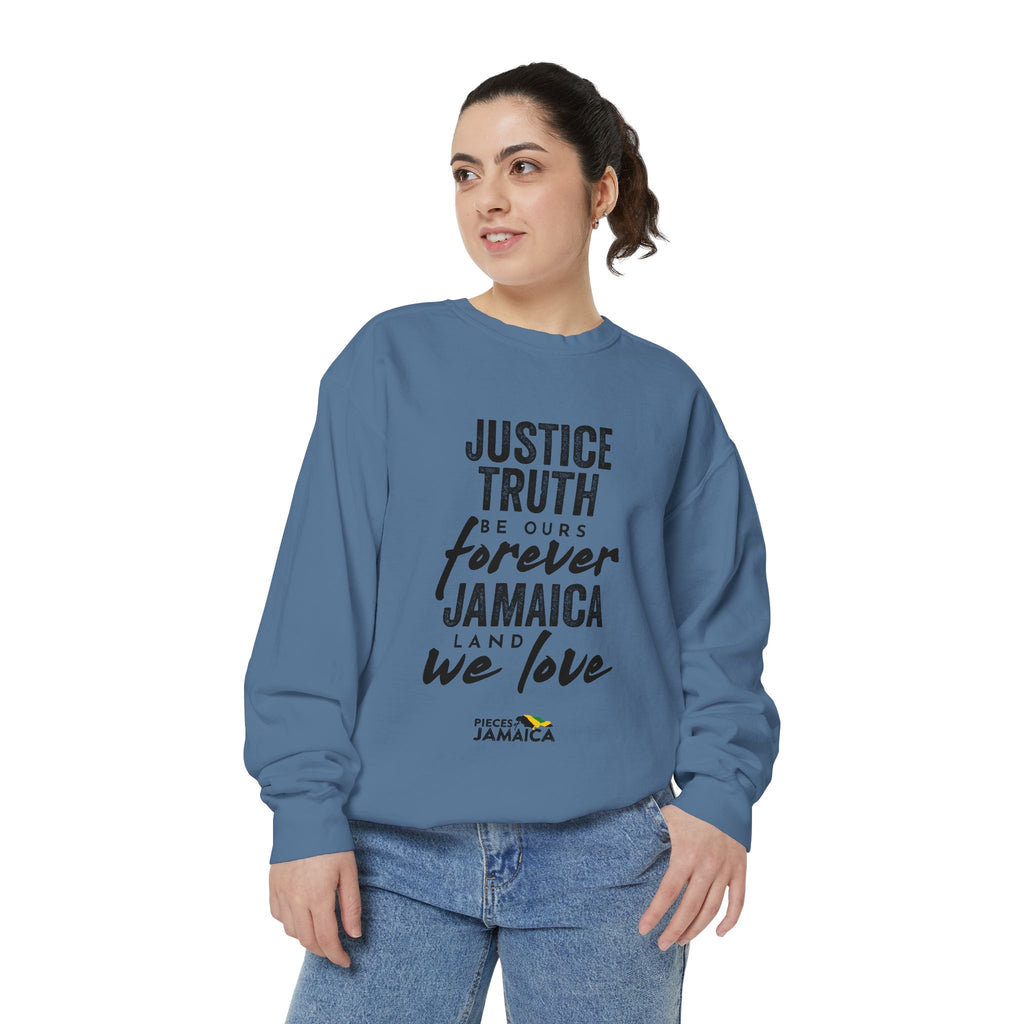 Justice Truth Jamaica Sweatshirt — 'Be Ours Forever' Inspirational Crewneck