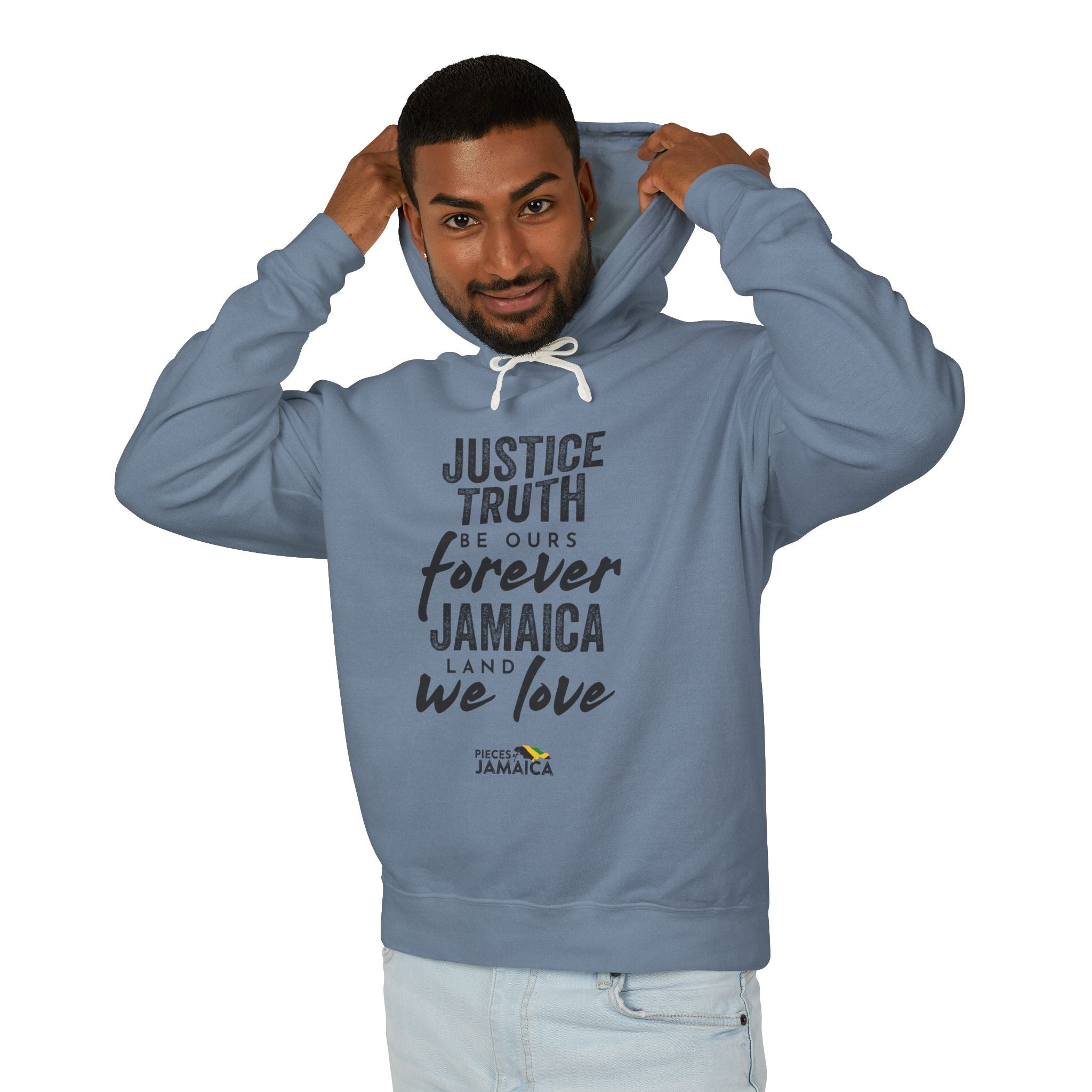 Jamaica Justice Truth Hoodie — "Justice Truth Be Ours Forever Jamaica" Lightweight Sweatshirt