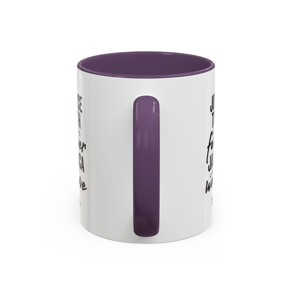 Jamaica 'Justice Truth Be Ours Forever' Accent Coffee Mug