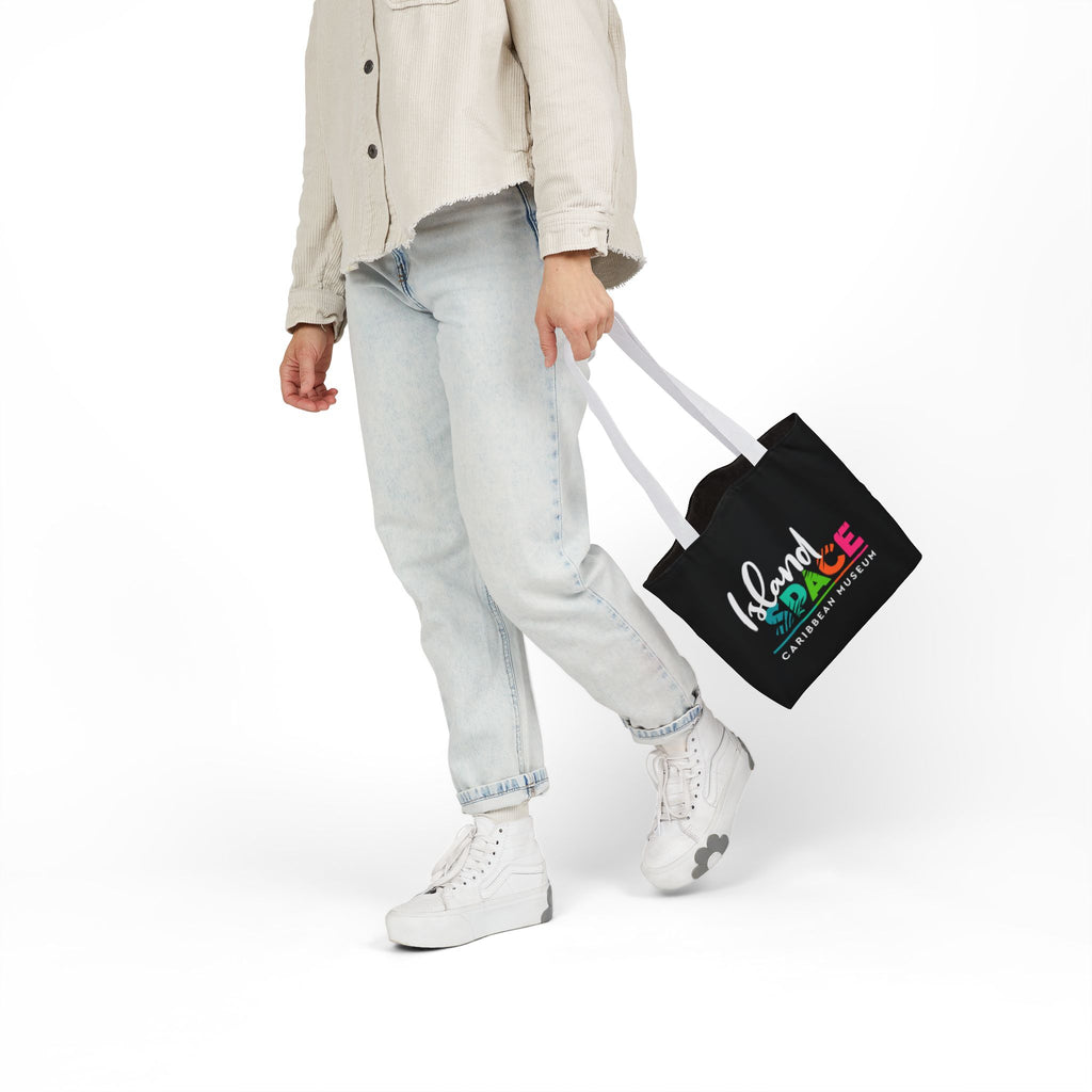 Island Space Caribbean Museum Canvas Tote Bag — Colorful Logo Beach Market Tote