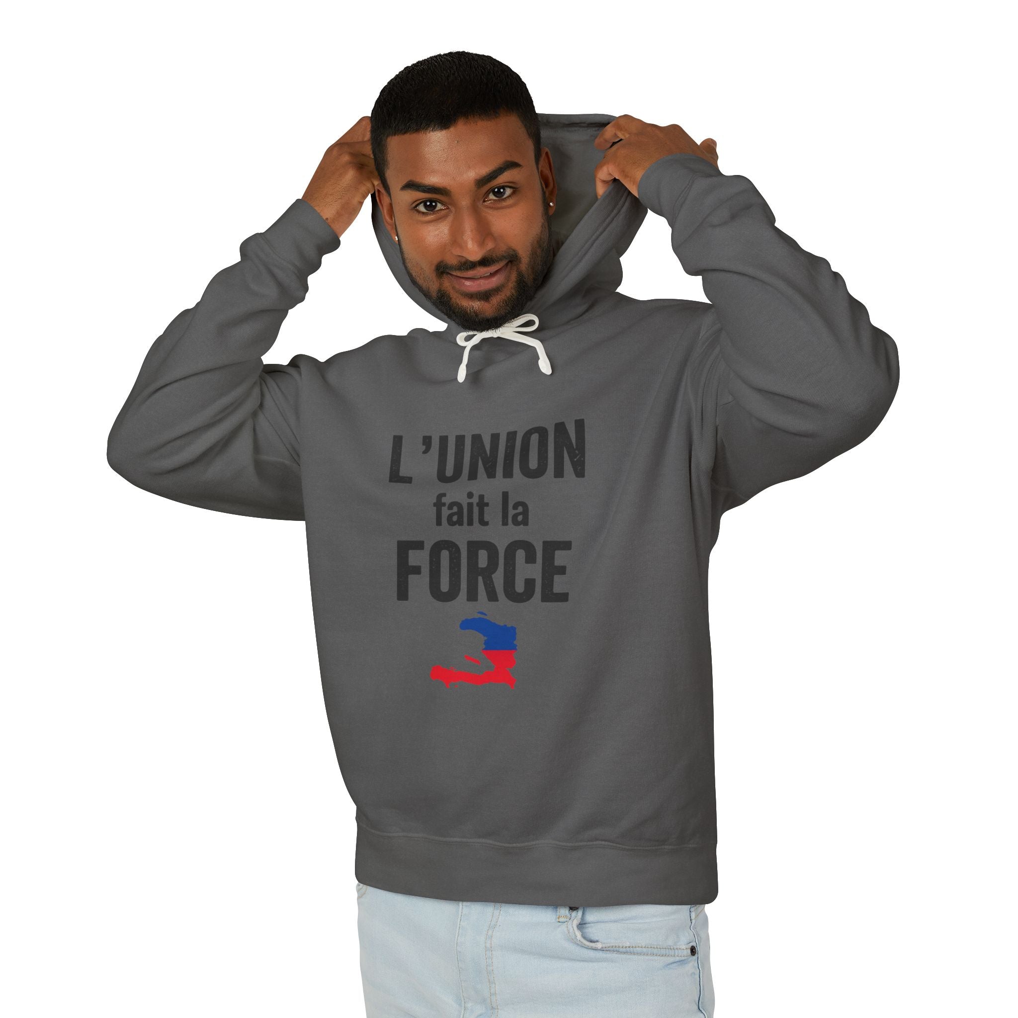 L'Union Fait La Force Hoodie — Haitian Pride Lightweight Pullover