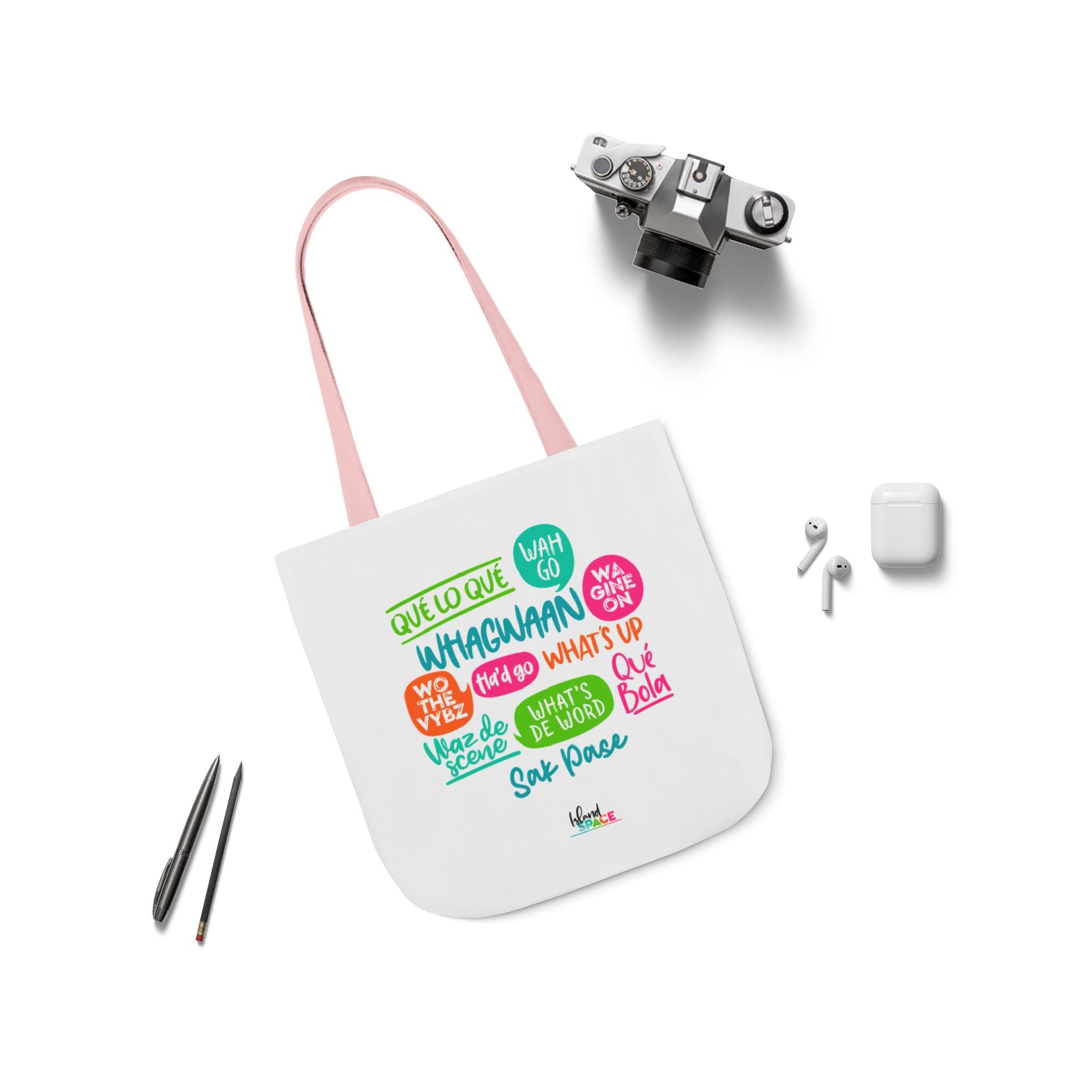 What's Up Colorful Speech Bubble Canvas Tote