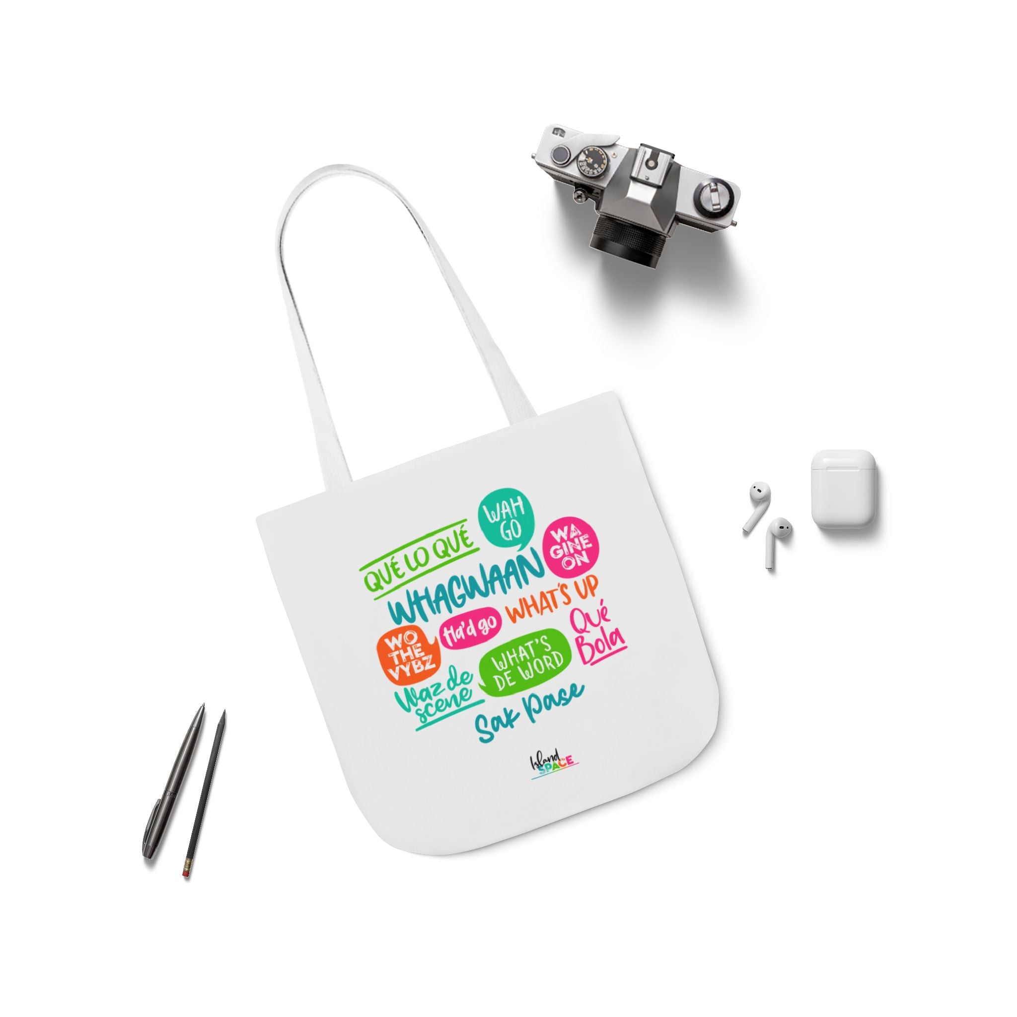 What's Up Colorful Speech Bubble Canvas Tote