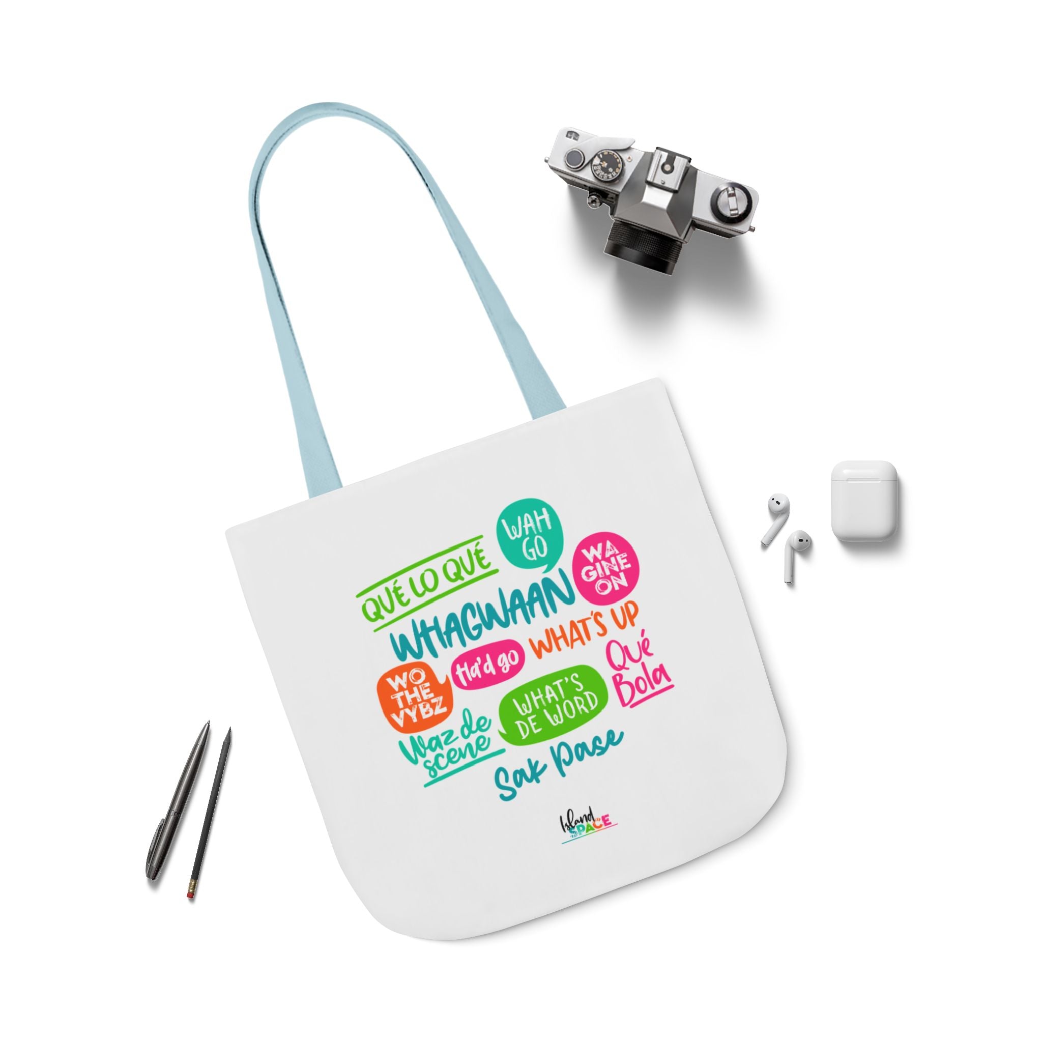 What's Up Colorful Speech Bubble Canvas Tote