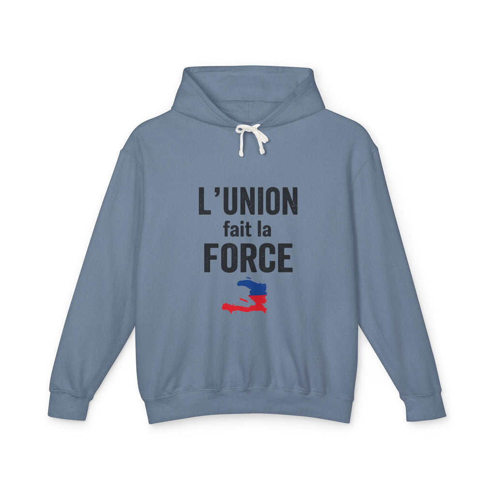 L'Union Fait La Force Hoodie — Haitian Pride Lightweight Pullover