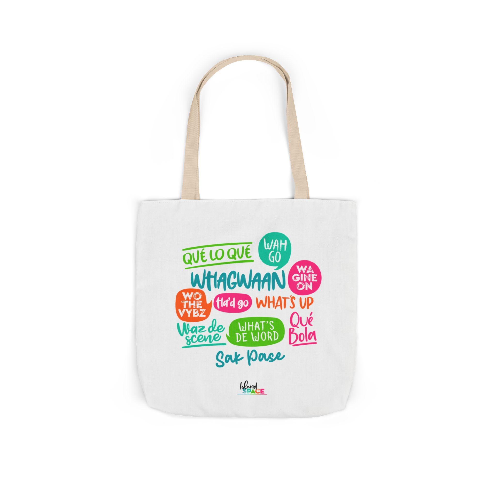 What's Up Colorful Speech Bubble Canvas Tote