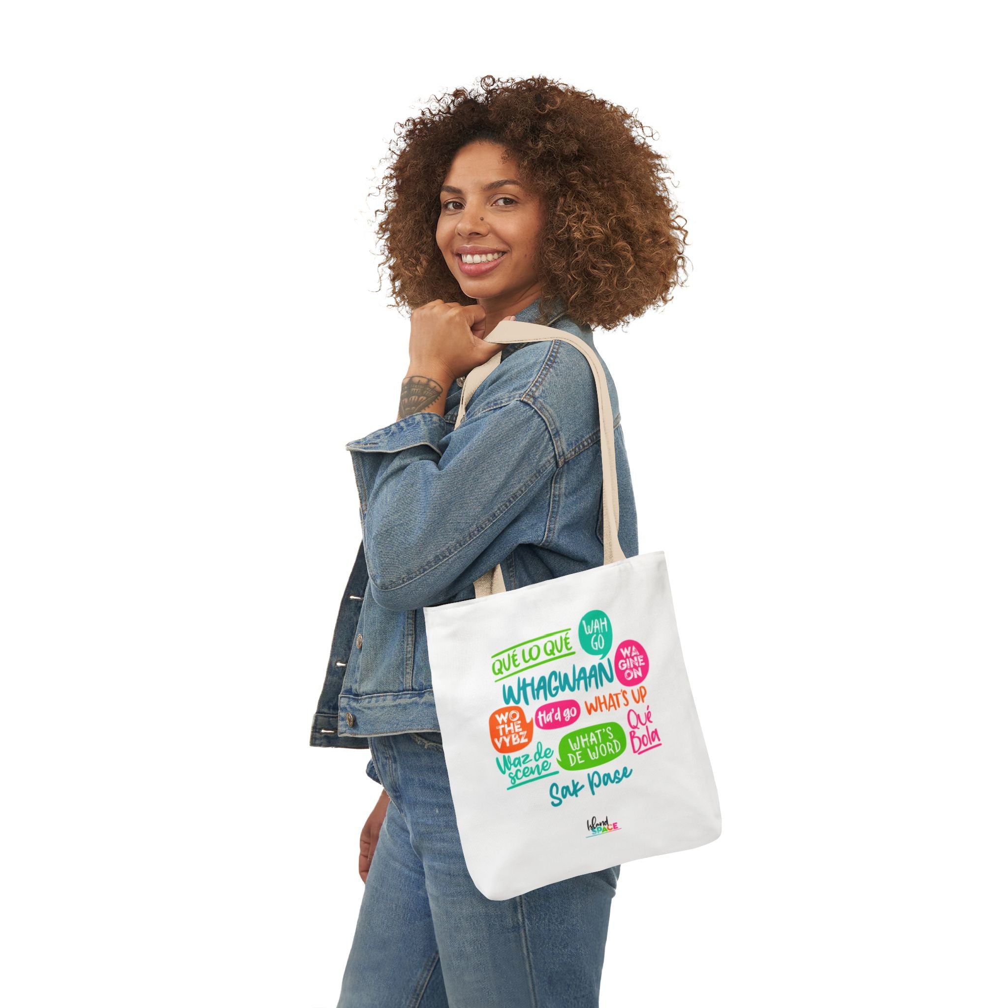 What's Up Colorful Speech Bubble Canvas Tote