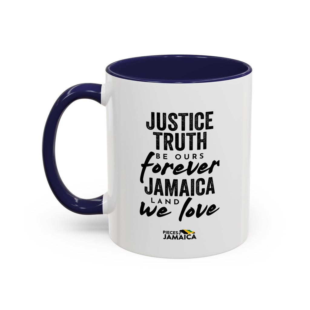 Jamaica 'Justice Truth Be Ours Forever' Accent Coffee Mug