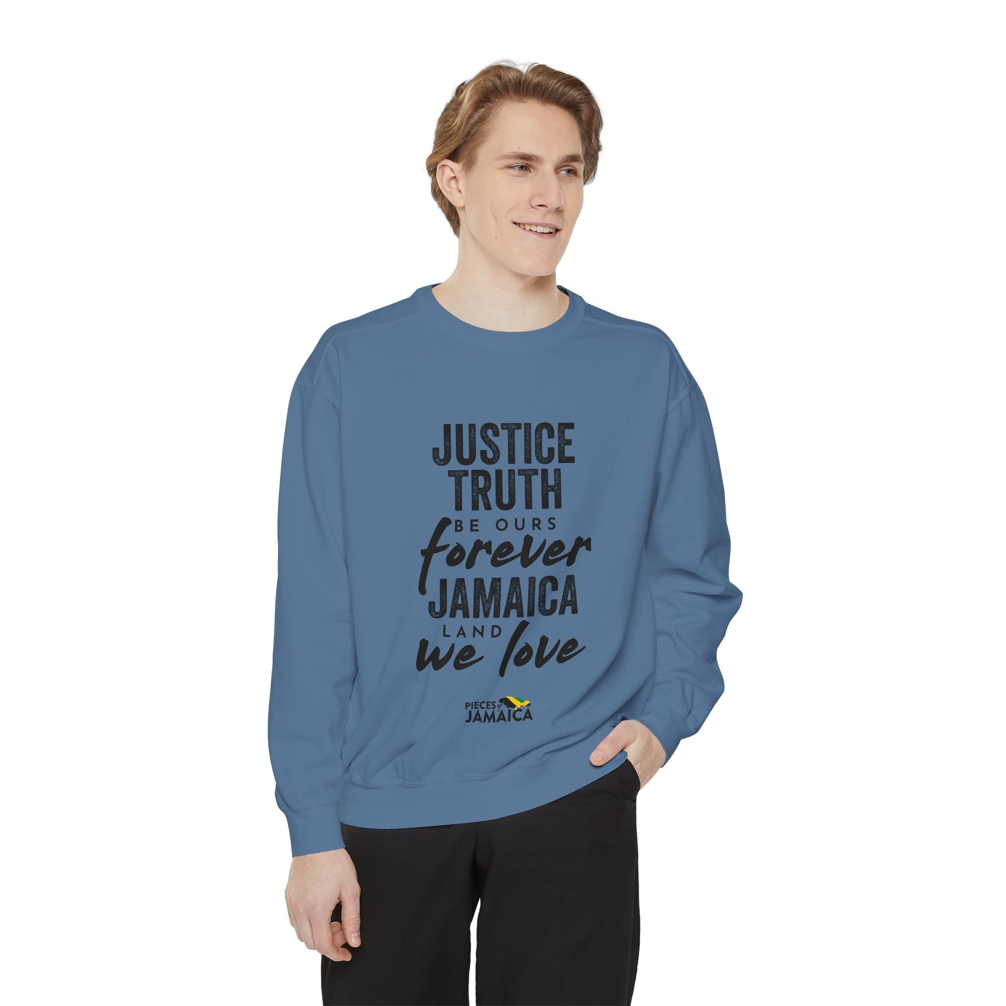Justice Truth Jamaica Sweatshirt — 'Be Ours Forever' Inspirational Crewneck