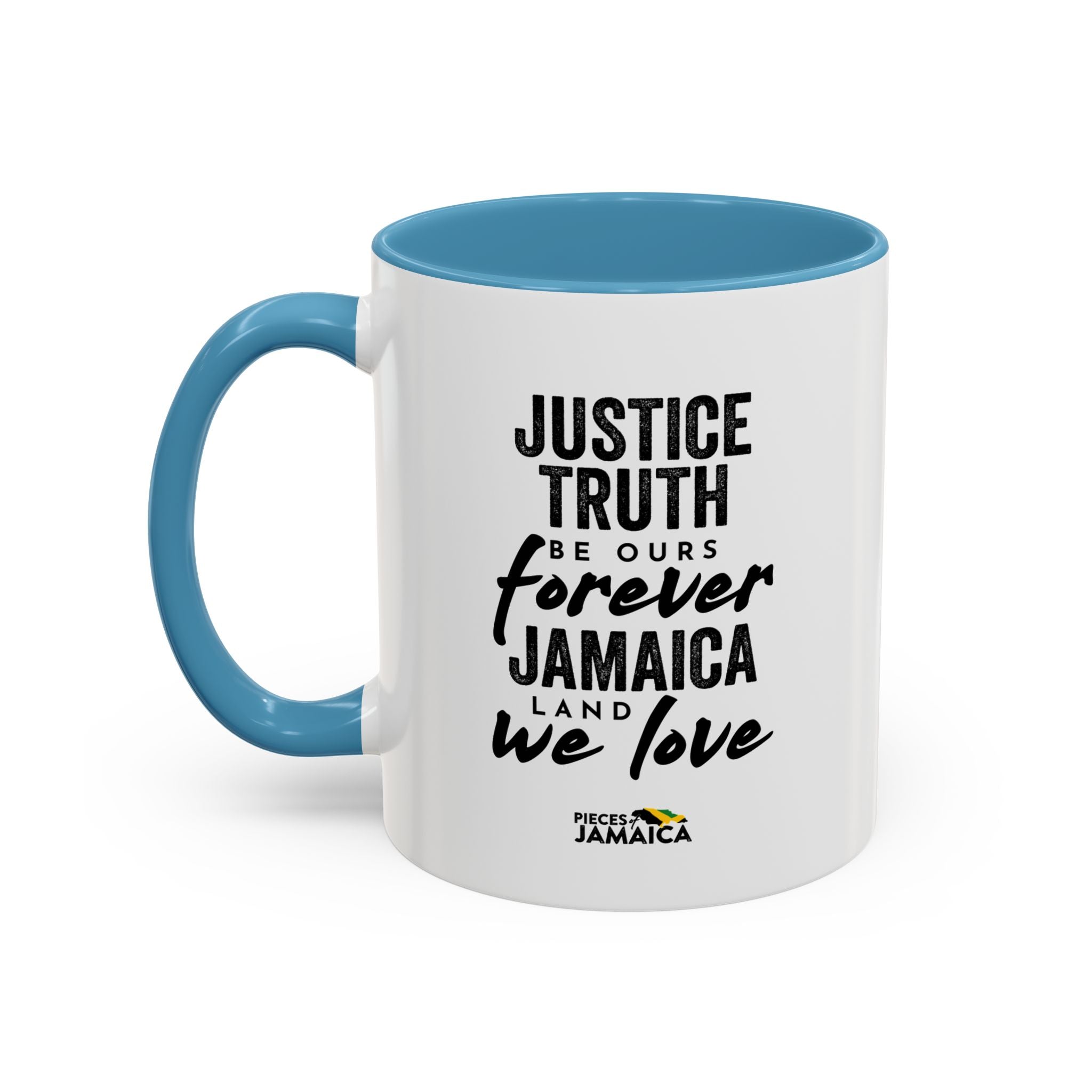 Jamaica 'Justice Truth Be Ours Forever' Accent Coffee Mug