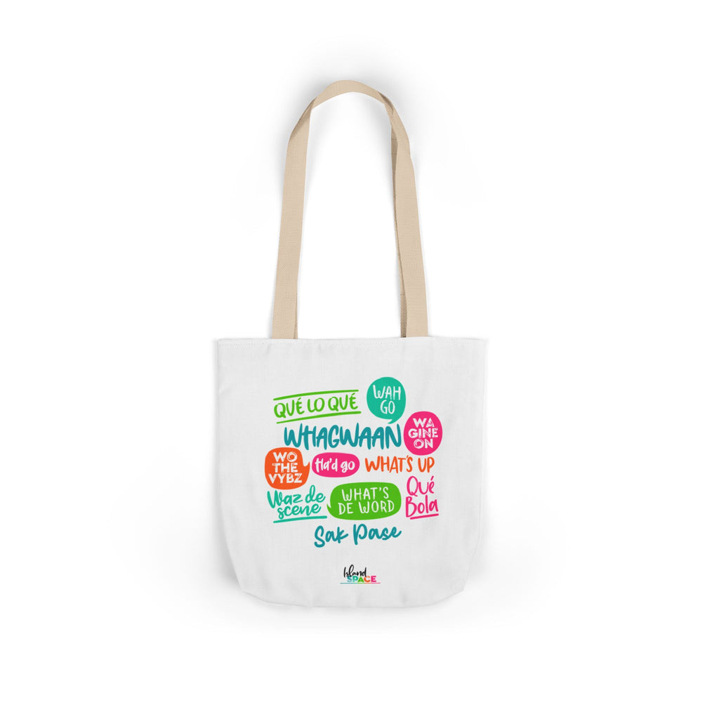 What's Up Colorful Speech Bubble Canvas Tote