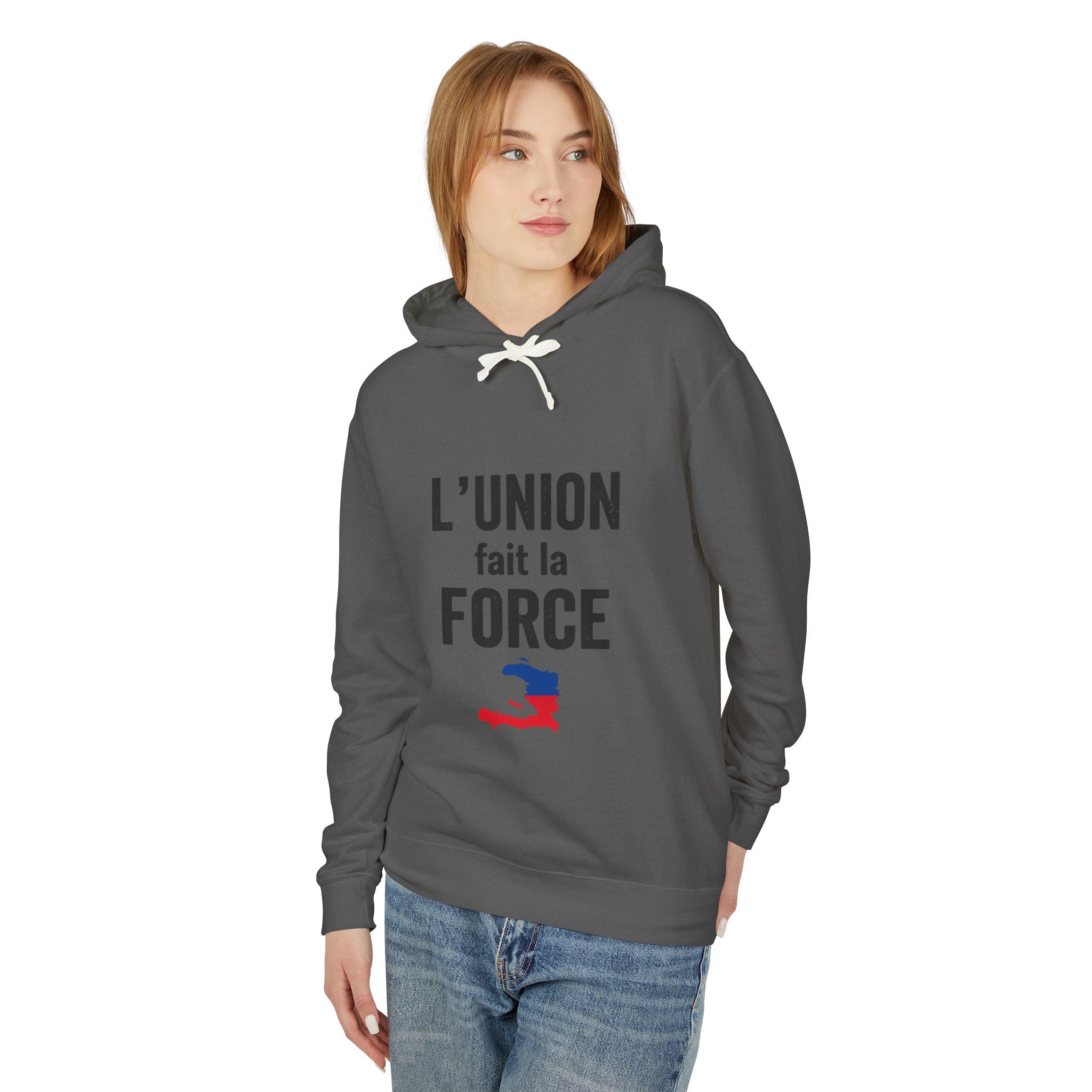 L'Union Fait La Force Hoodie — Haitian Pride Lightweight Pullover