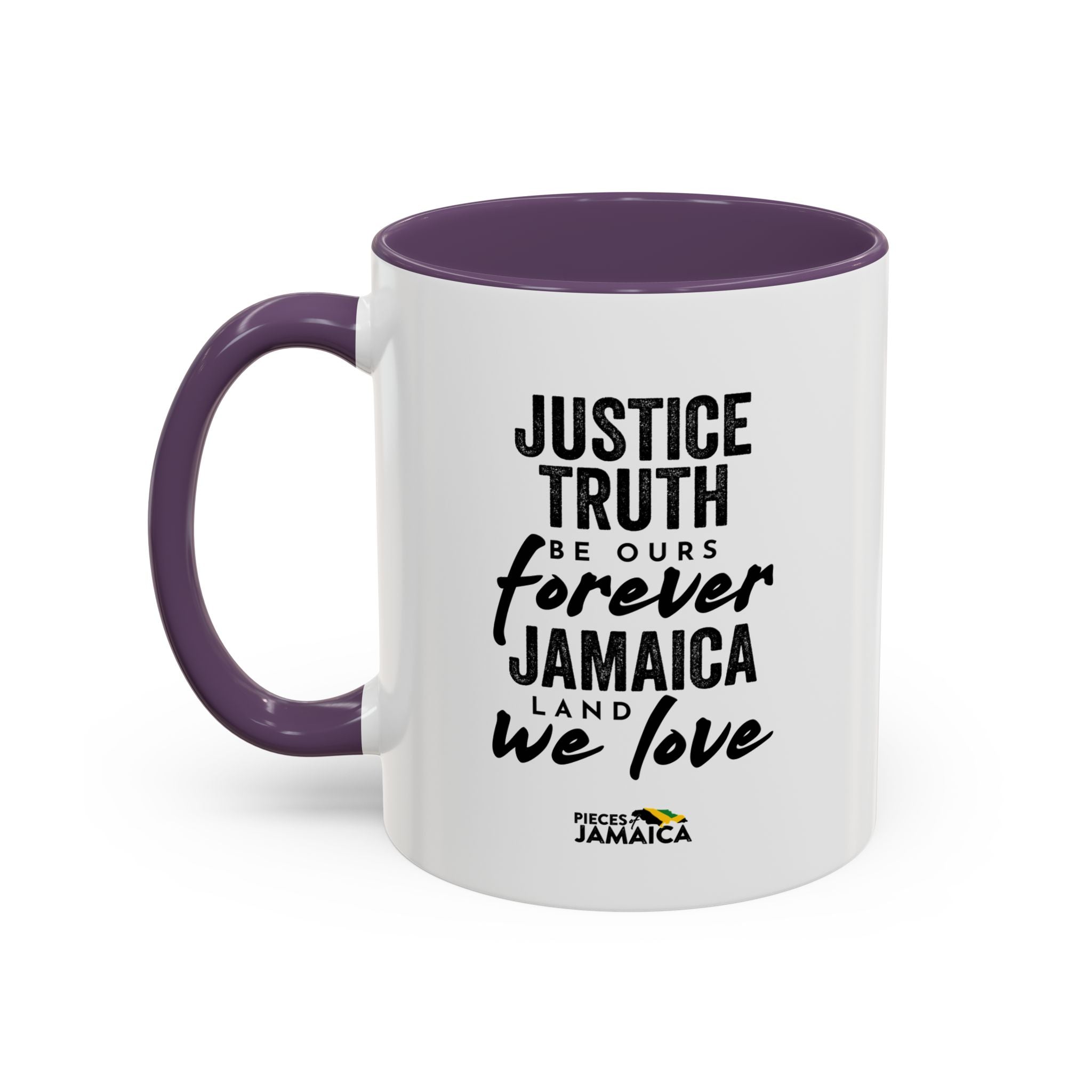 Jamaica 'Justice Truth Be Ours Forever' Accent Coffee Mug