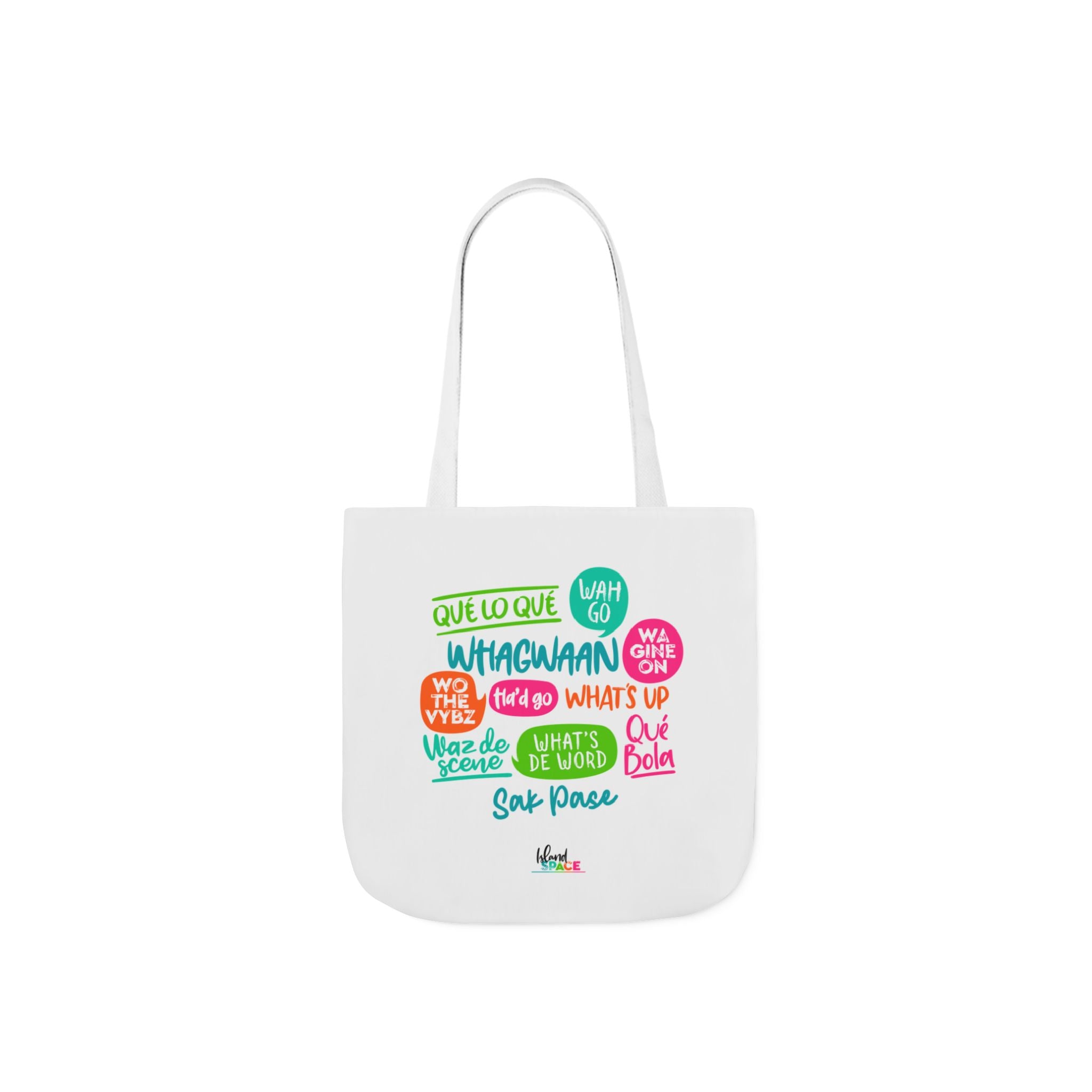 What's Up Colorful Speech Bubble Canvas Tote
