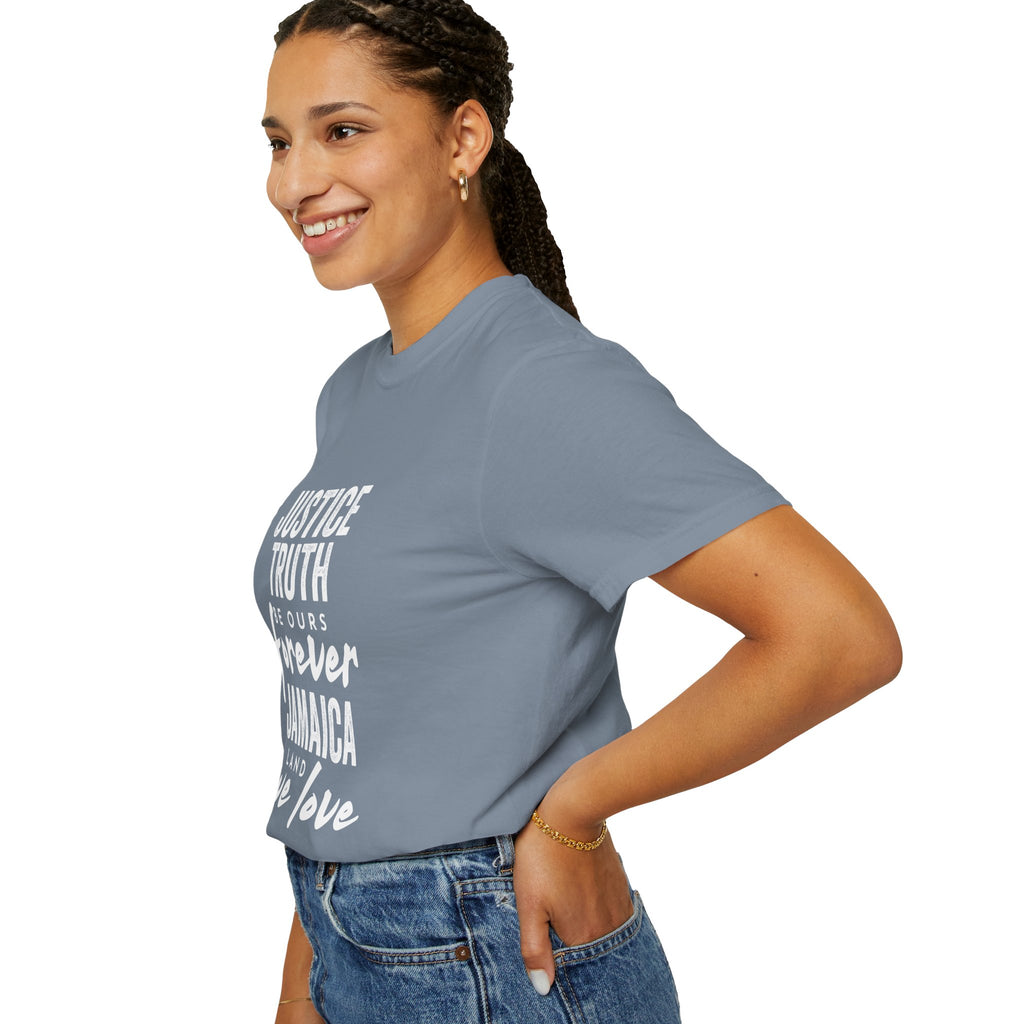Jamaica Love T-Shirt — "Justice, Truth Be Ours Forever" Graphic Tee