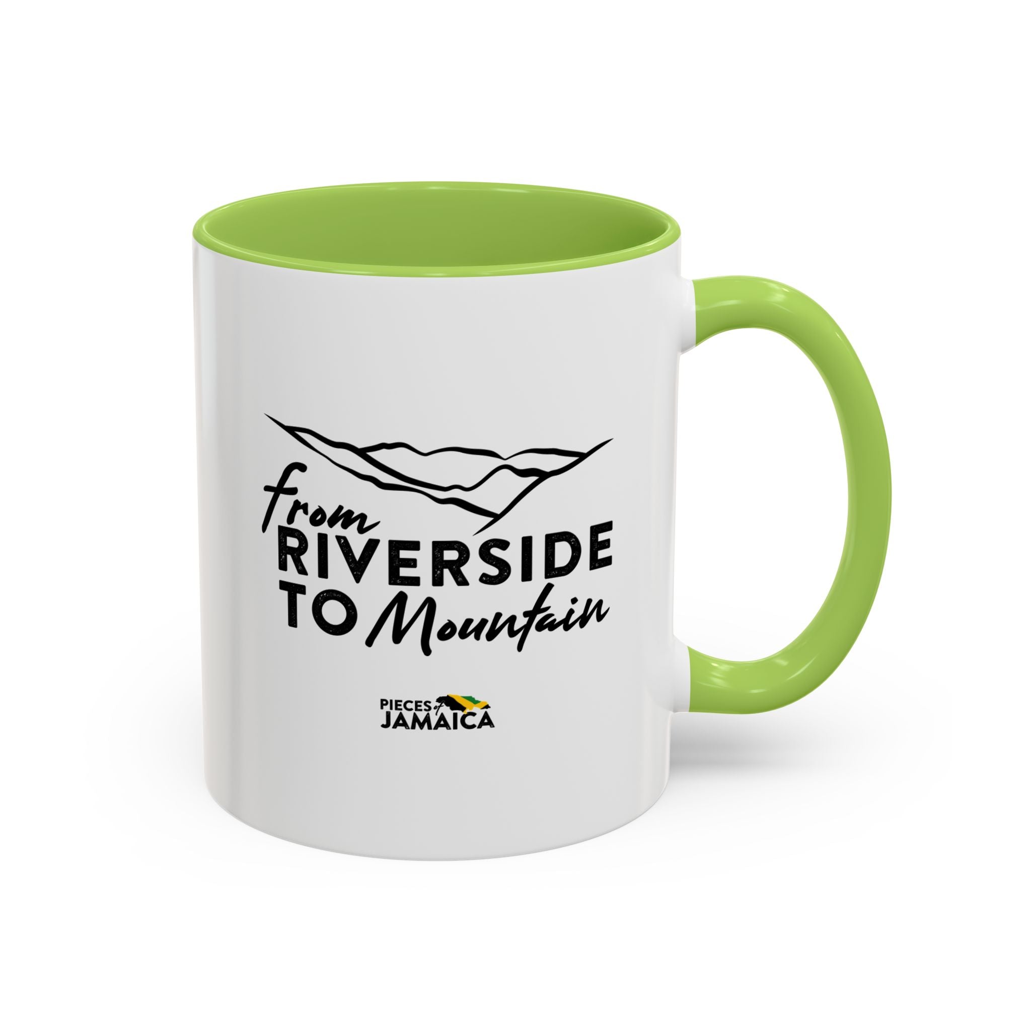 From Riverside to Mountain Accent Coffee Mug — Jamaica Nostalgia, Travel & Nature Gift (11/15oz)