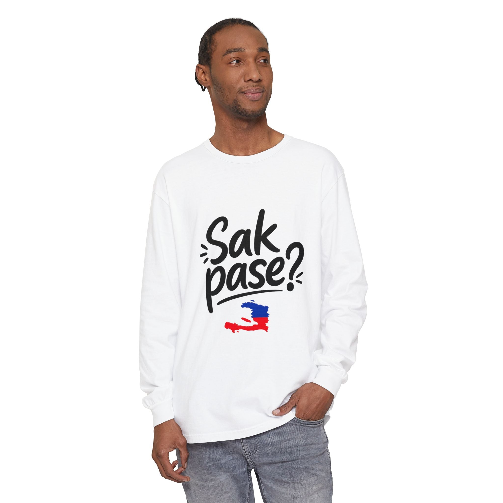 Sak Pase? Haitian Pride Long Sleeve T-Shirt