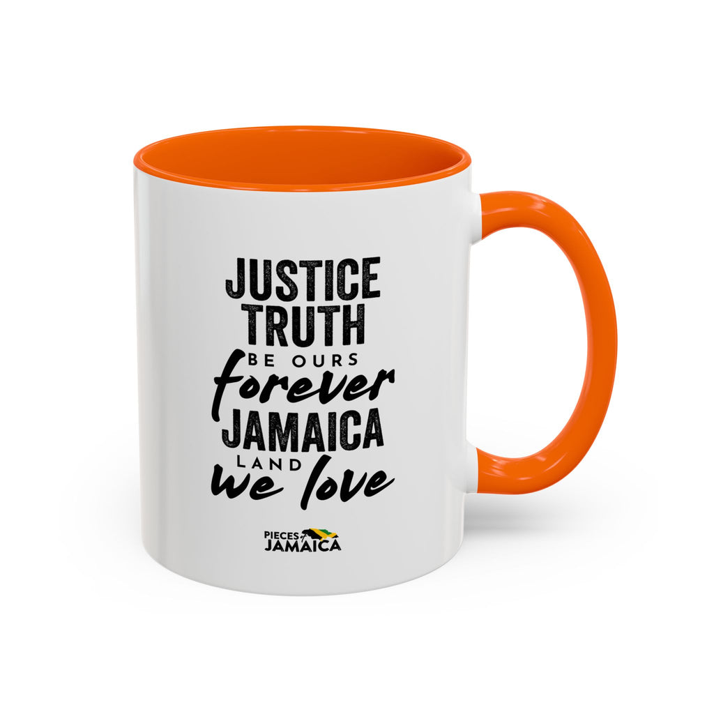 Jamaica 'Justice Truth Be Ours Forever' Accent Coffee Mug