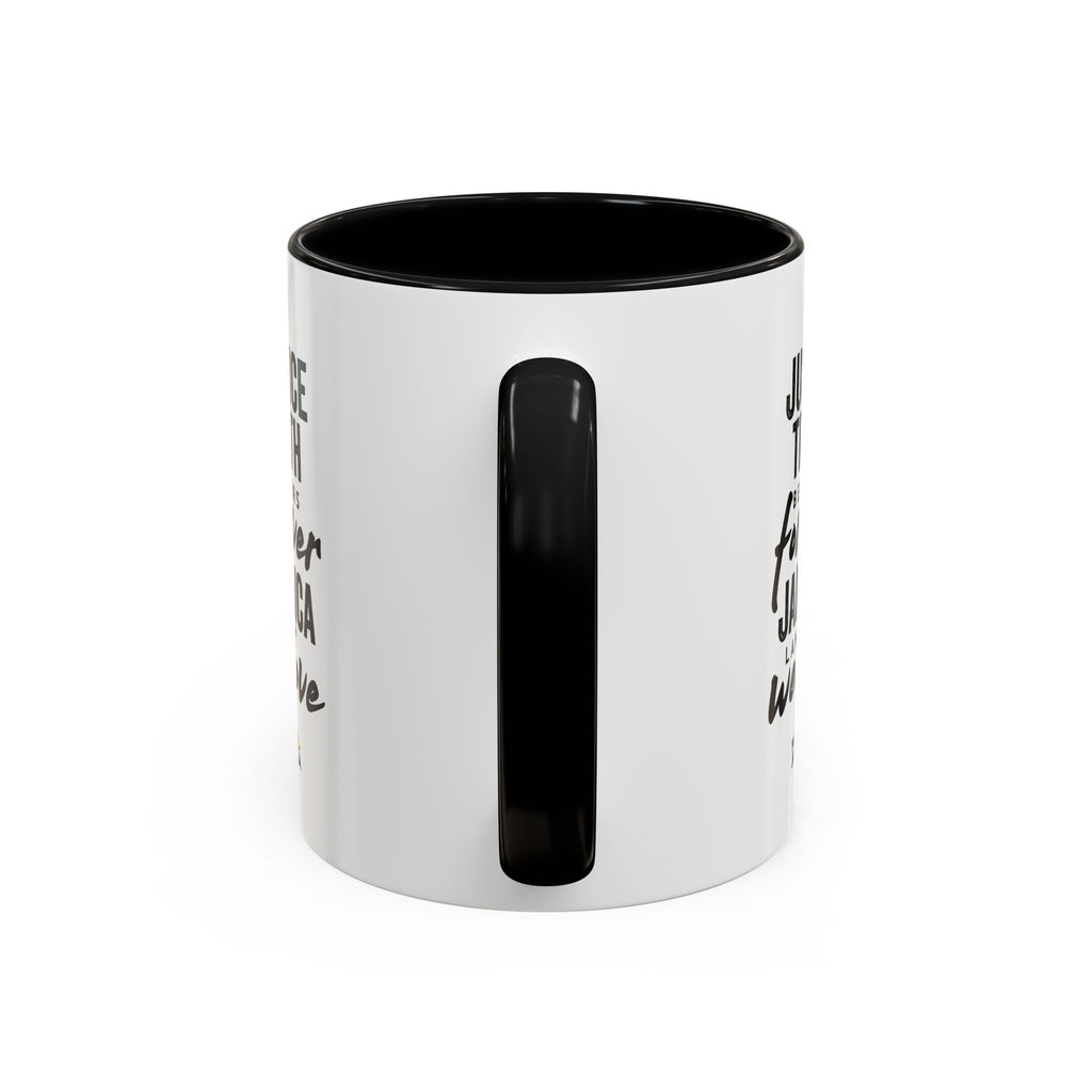 Jamaica 'Justice Truth Be Ours Forever' Accent Coffee Mug