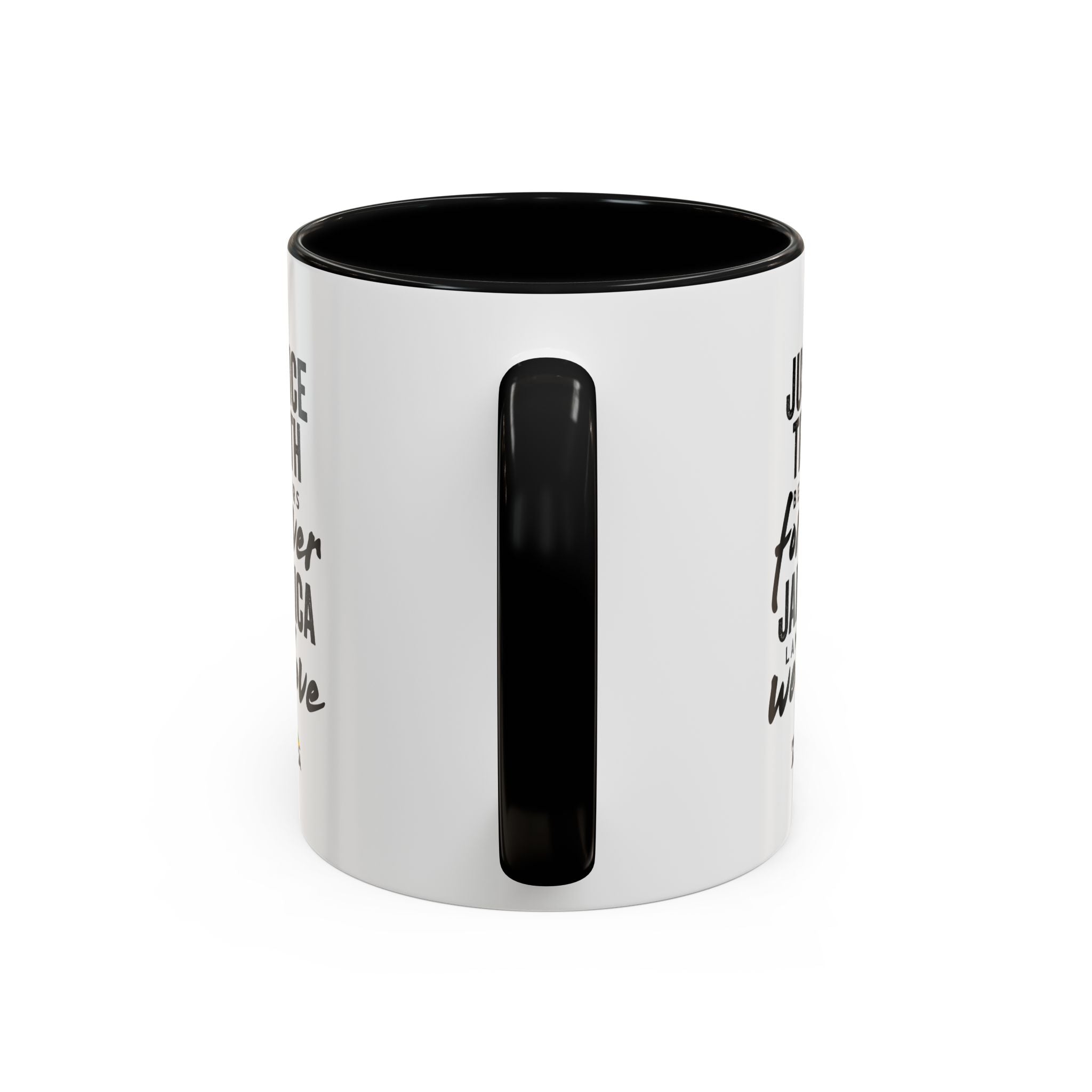 Jamaica 'Justice Truth Be Ours Forever' Accent Coffee Mug